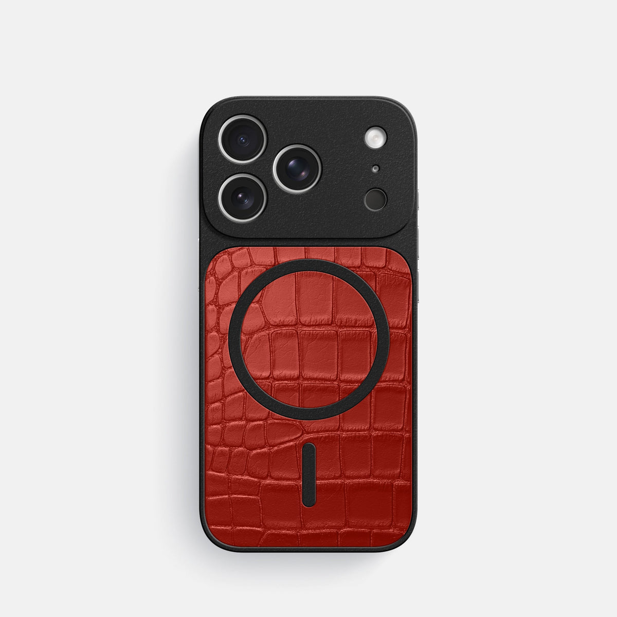MagSafe Mask For iPhone 18 Pro In Alligator -3 | Red