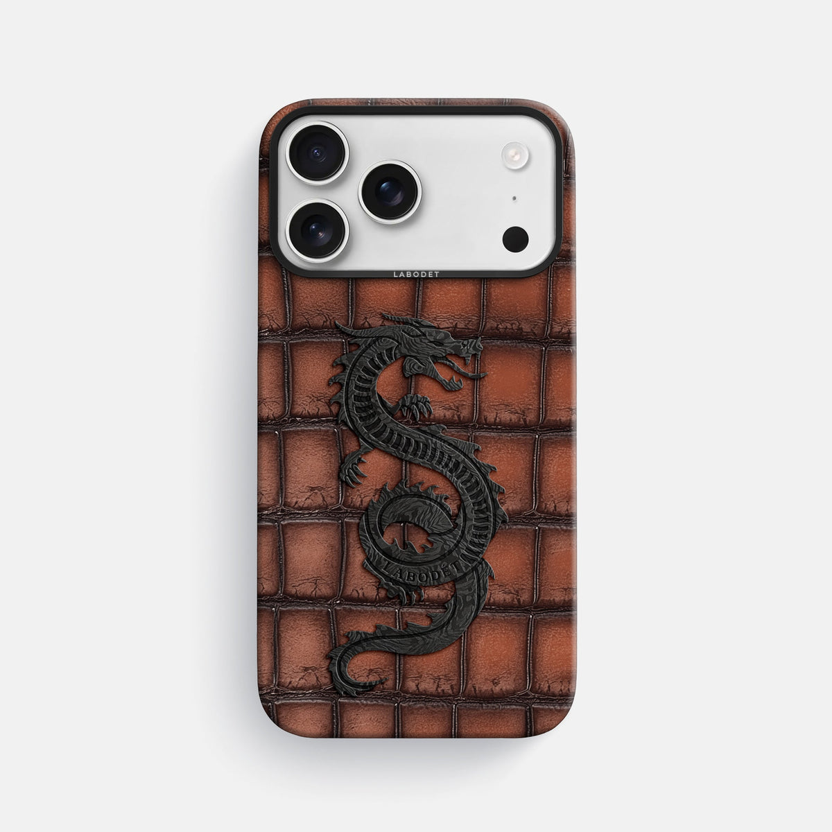 Classic Case With Carbon Dragon For iPhone 18 Pro Max In Patina Alligator -1 | Baobab-Black