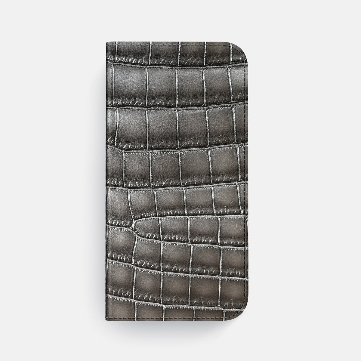 Folio Case For iPhone 18 Pro Max In Patina Alligator -4 | Grey-Black