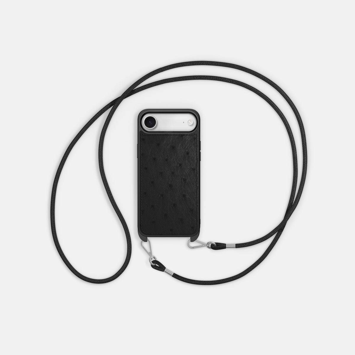 Crossbody Sport Case For iPhone 17 Air In Ostrich -5 | Black