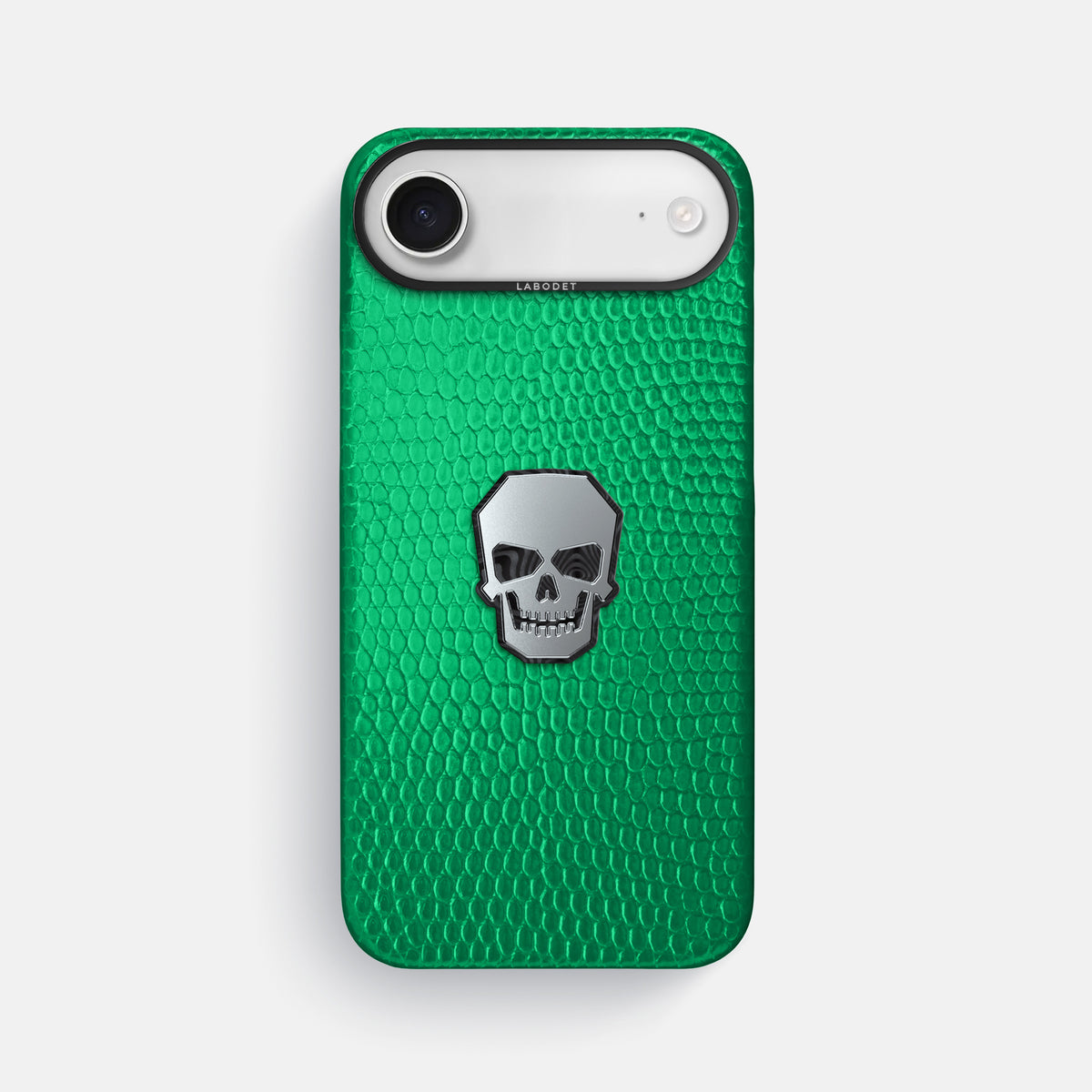 Classic Case With Titanium Skull For iPhone 17 Air In Lizard -1 | Apple-Green-Black