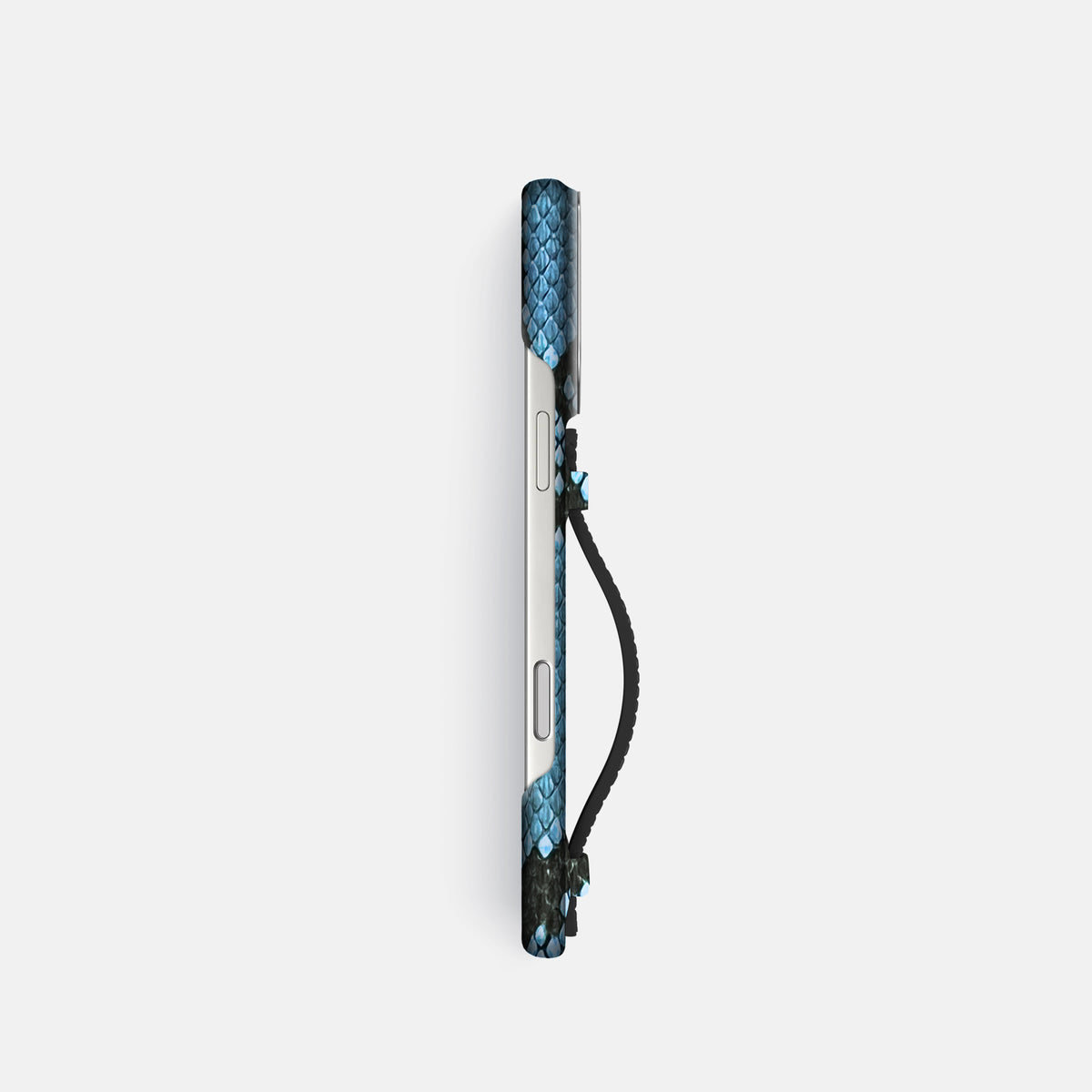 Center Handle For iPhone 17 Pro In Deluxe Python -2 | Pacific-Blue-Steel