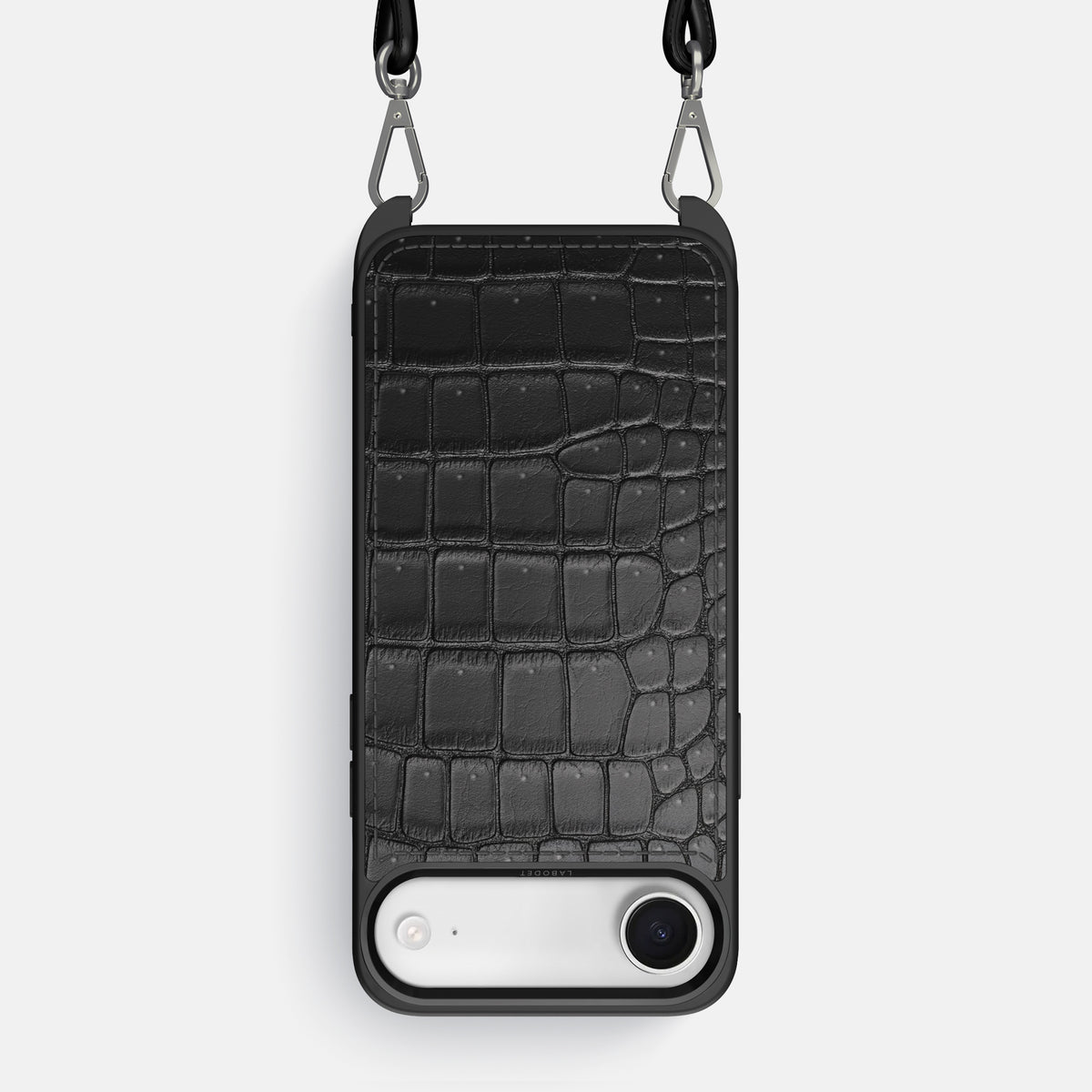 Crossbody Sport Case For iPhone 17 Air In Porosus Crocodile -1 | Black
