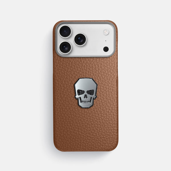 Classic Case With Titanium Skull For iPhone 17 Pro Max In Calf