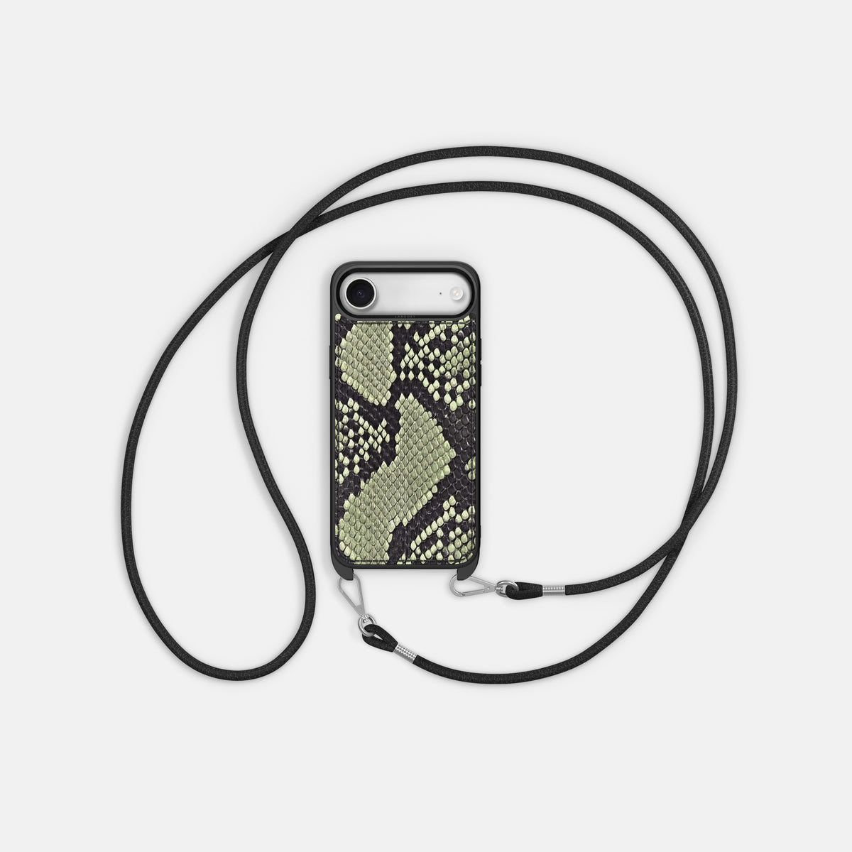 Crossbody Sport Case For iPhone 17 Air In Deluxe Python -5 | Army-Green