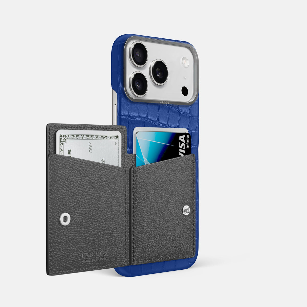 Bi-Fold Case For iPhone 18 Pro Max In Alligator -2 | Royal-Blue-Steel