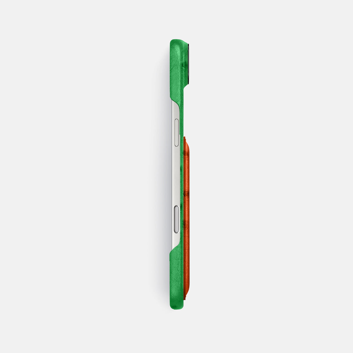 Double Card Case Coloré For iPhone 17 Air In Ostrich -3 | Kentucky-Green-Black