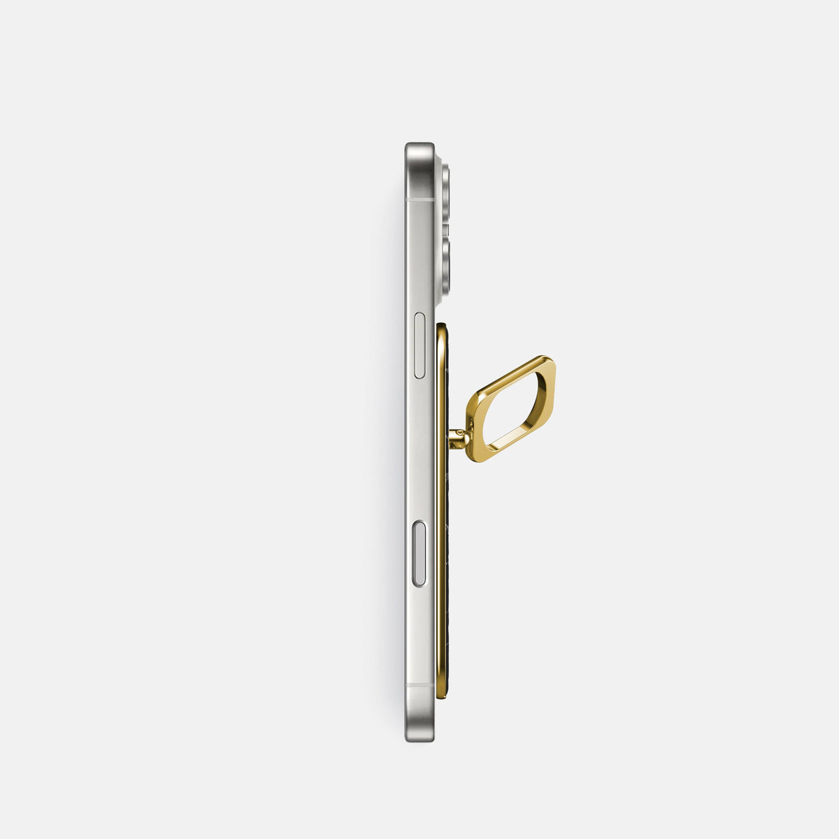 MagSafe Ring For iPhone 18 Pro In Shiny Alligator -3 | Black-Gold