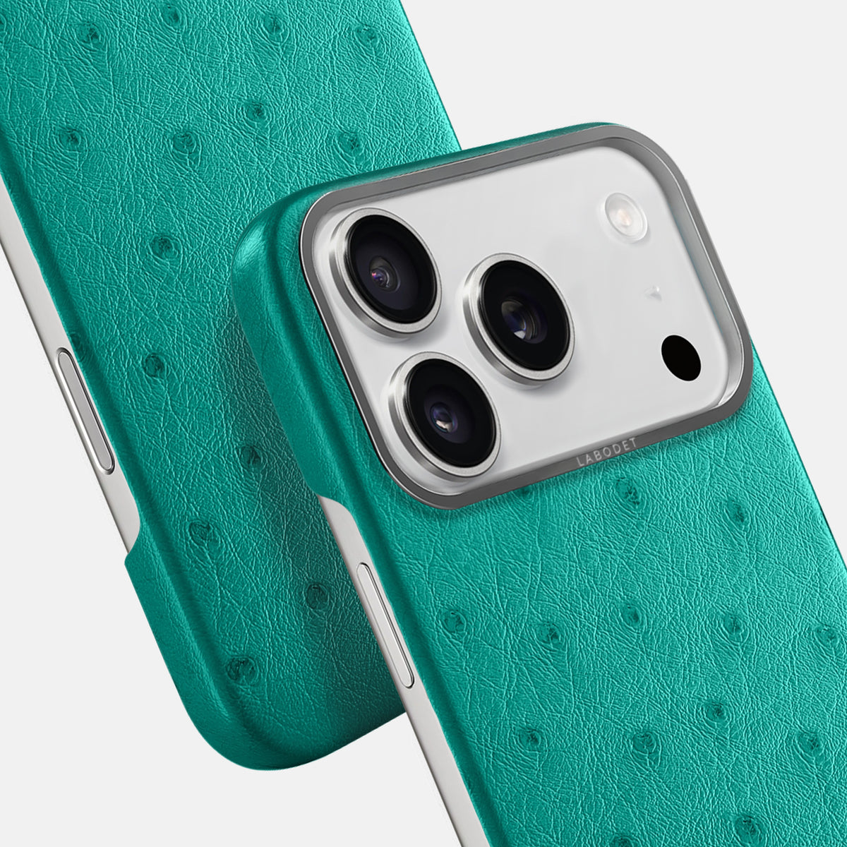 Classic Case For iPhone 17 Pro Max In Ostrich -6 | Turquoise-Steel
