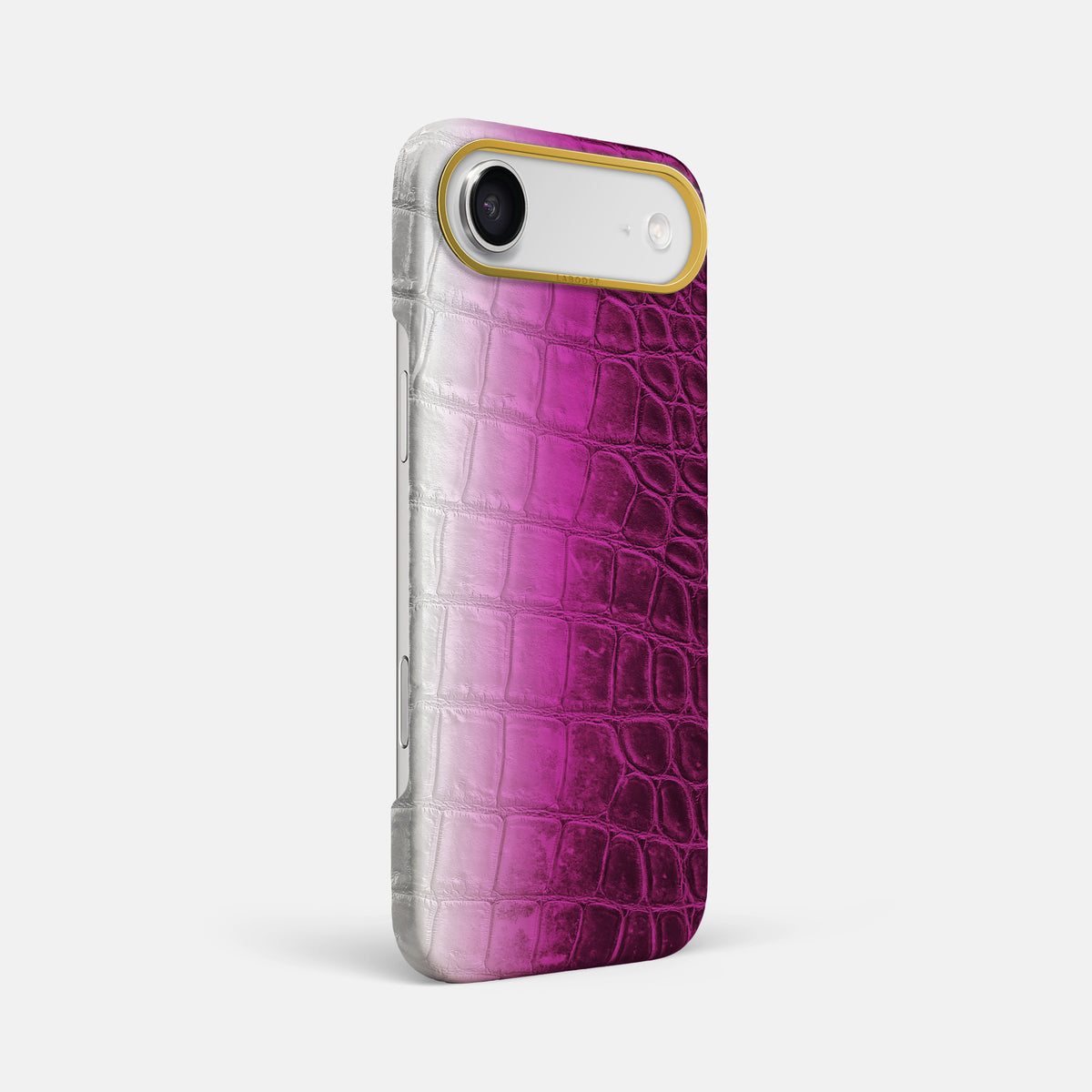 Classic Case For iPhone 17 Air In Himalayan Crocodile -2 | Fuchsia-Gold