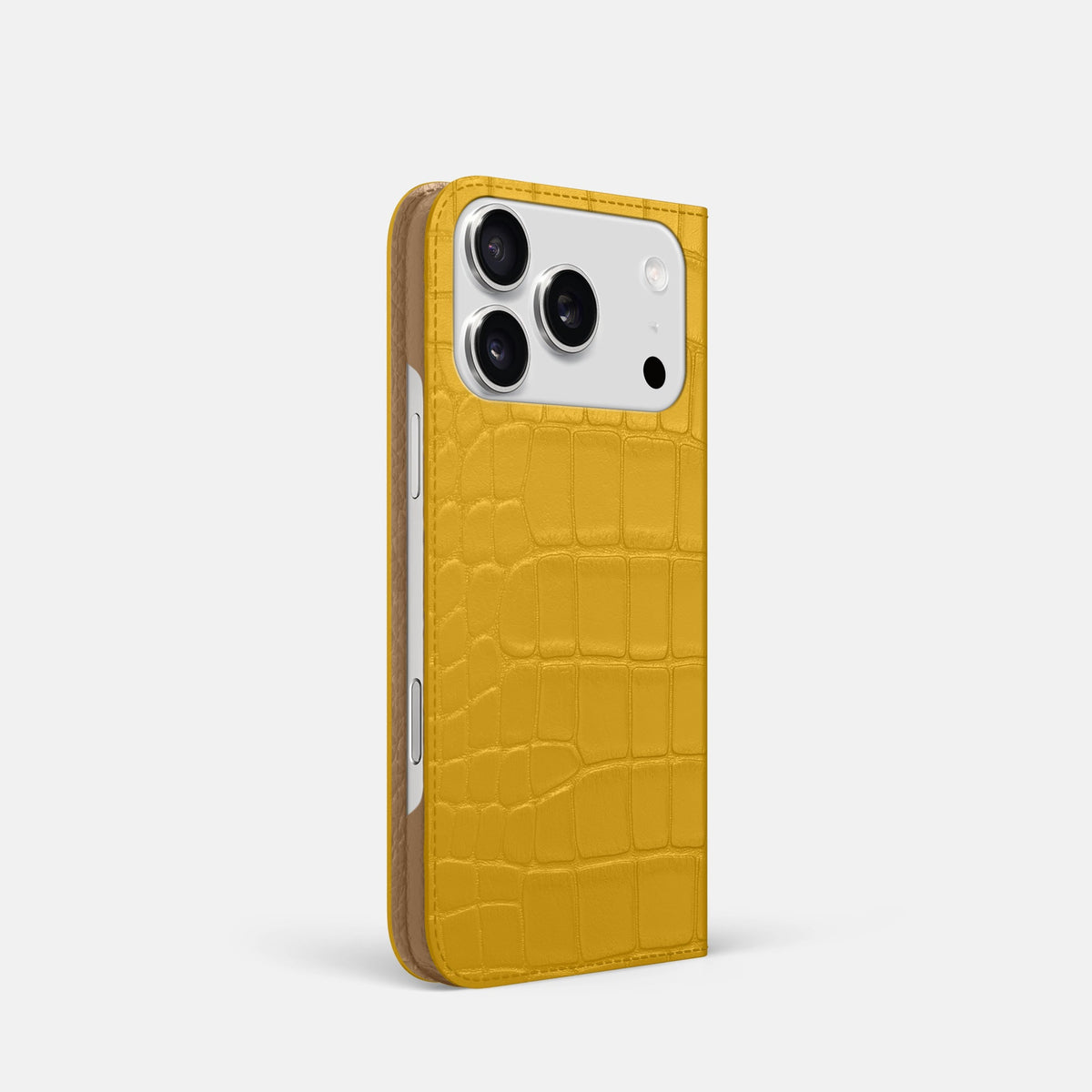 Folio Slim Case For iPhone 18 Pro In Alligator -1 | Yellow