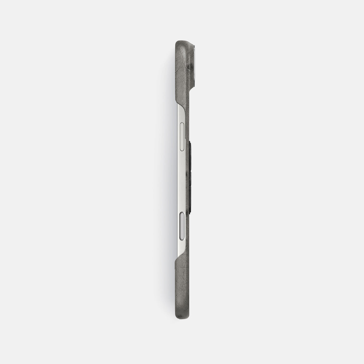 Classic Case With Carbon Skull For iPhone 17 Air In Ostrich -3 | Grey-Steel