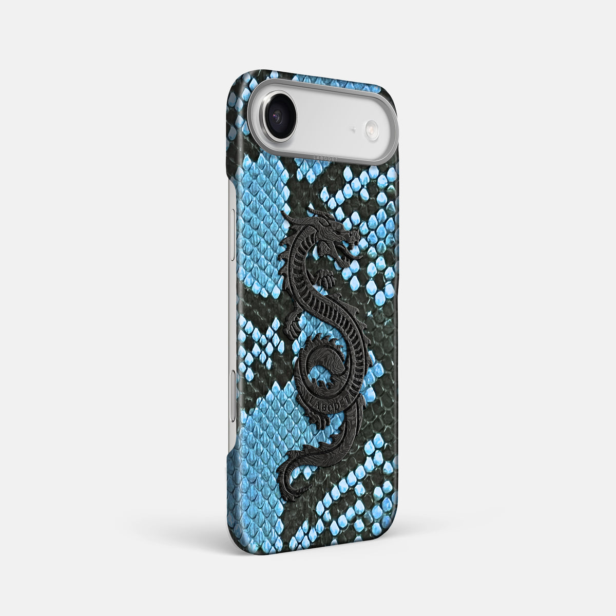 Classic Case With Carbon Dragon For iPhone 17 Air In Deluxe Python -2 | Pacific-Blue-Steel
