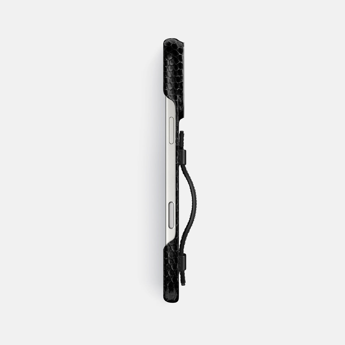 Handle Case For iPhone 17 Pro Max In Lizard -3 | Black-Steel
