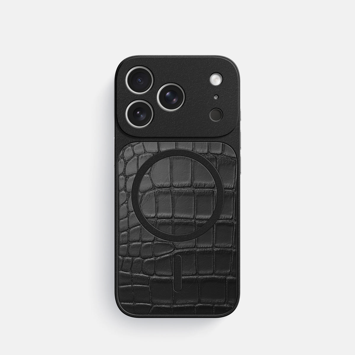 MagSafe Mask For iPhone 17 Pro In Alligator -3 | Black
