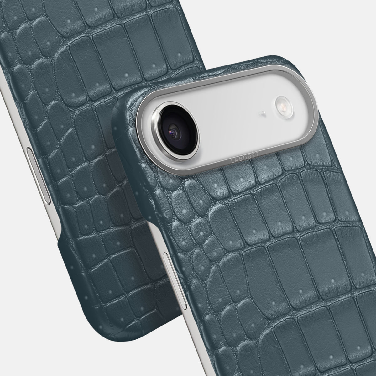 Classic Case For iPhone 17 Air In Porosus Crocodile -6 | Denim-Steel