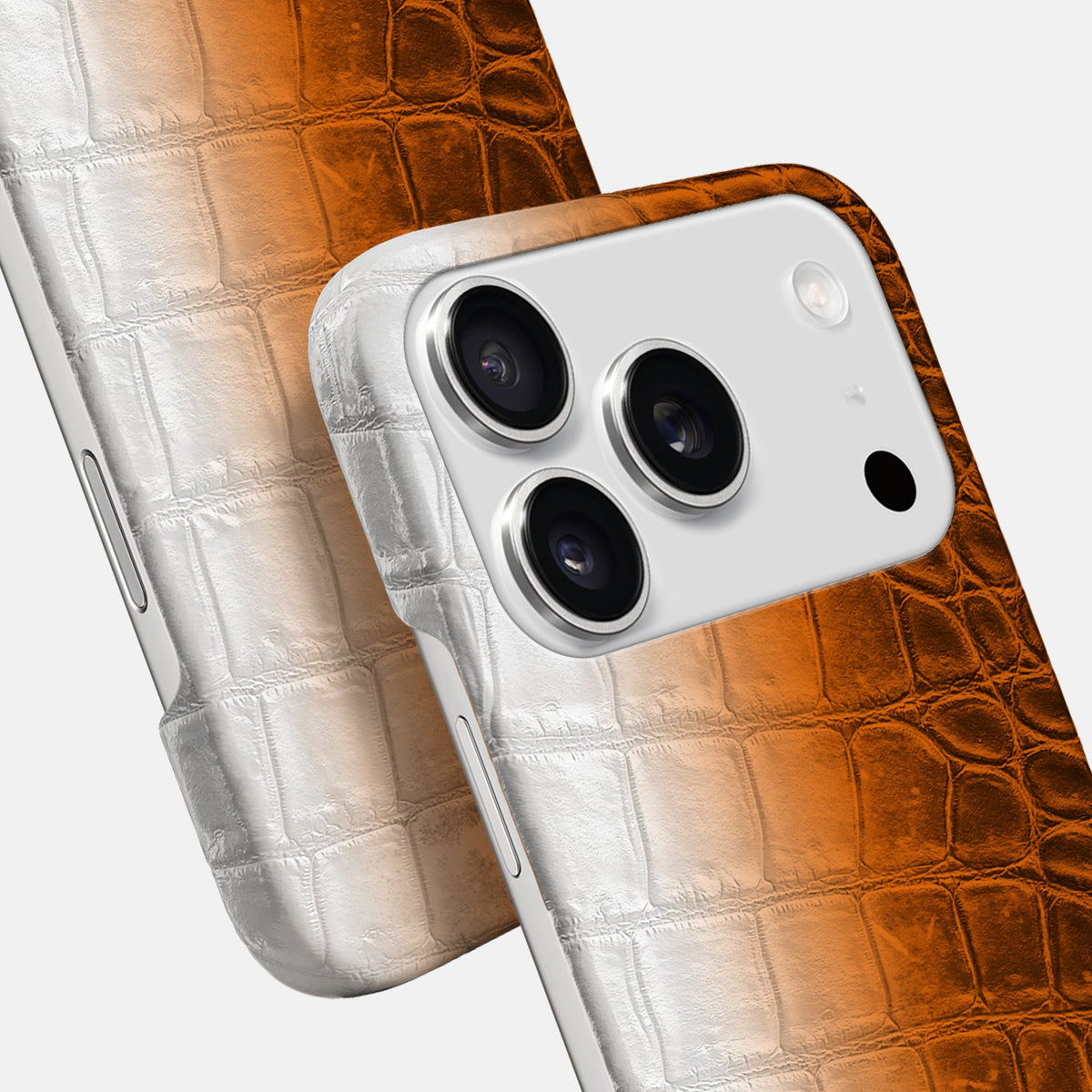 Slim Case For iPhone 18 Pro In Himalayan Crocodile -5 | Orange