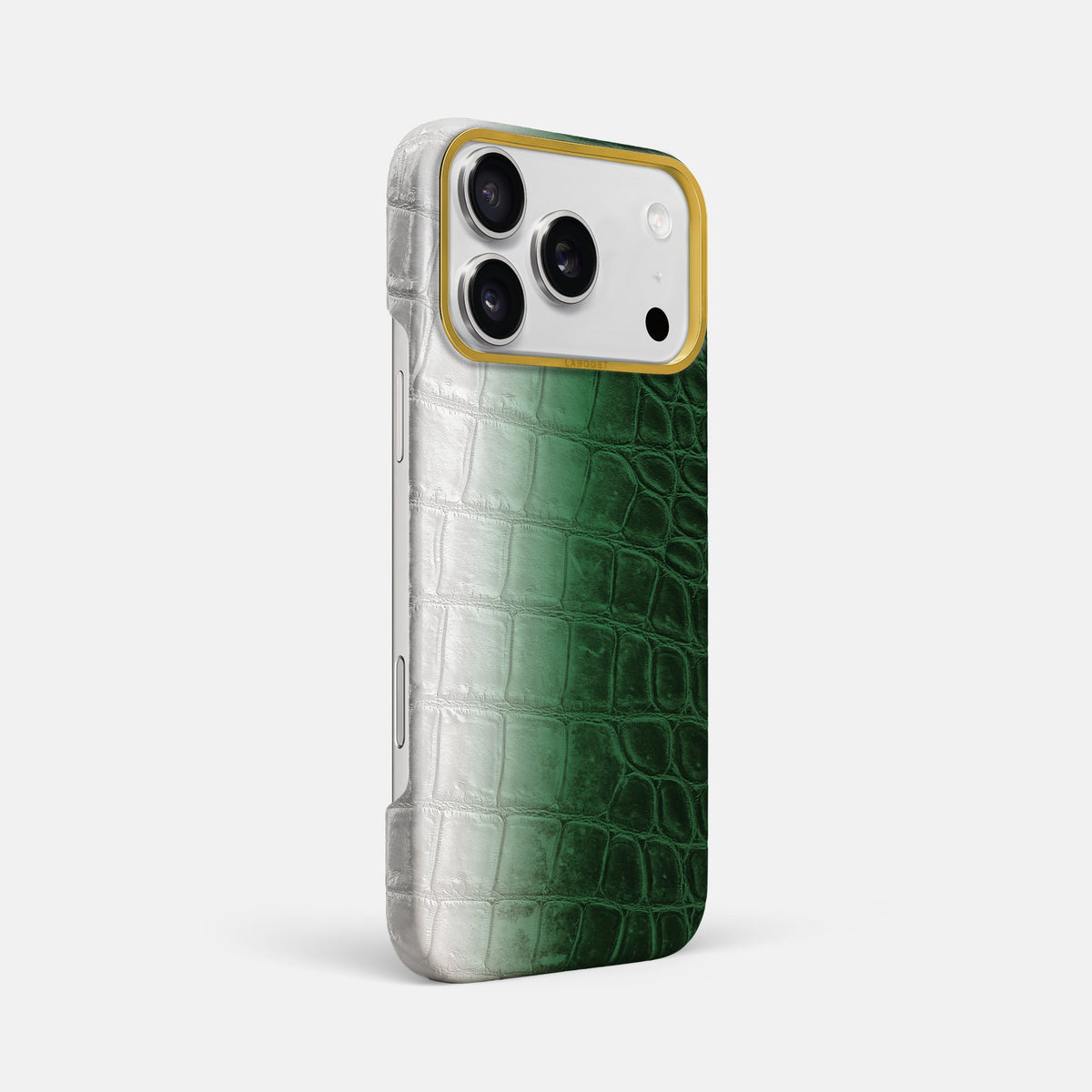Classic Case For iPhone 18 Pro Max In Himalayan Crocodile -2 | Green-Gold