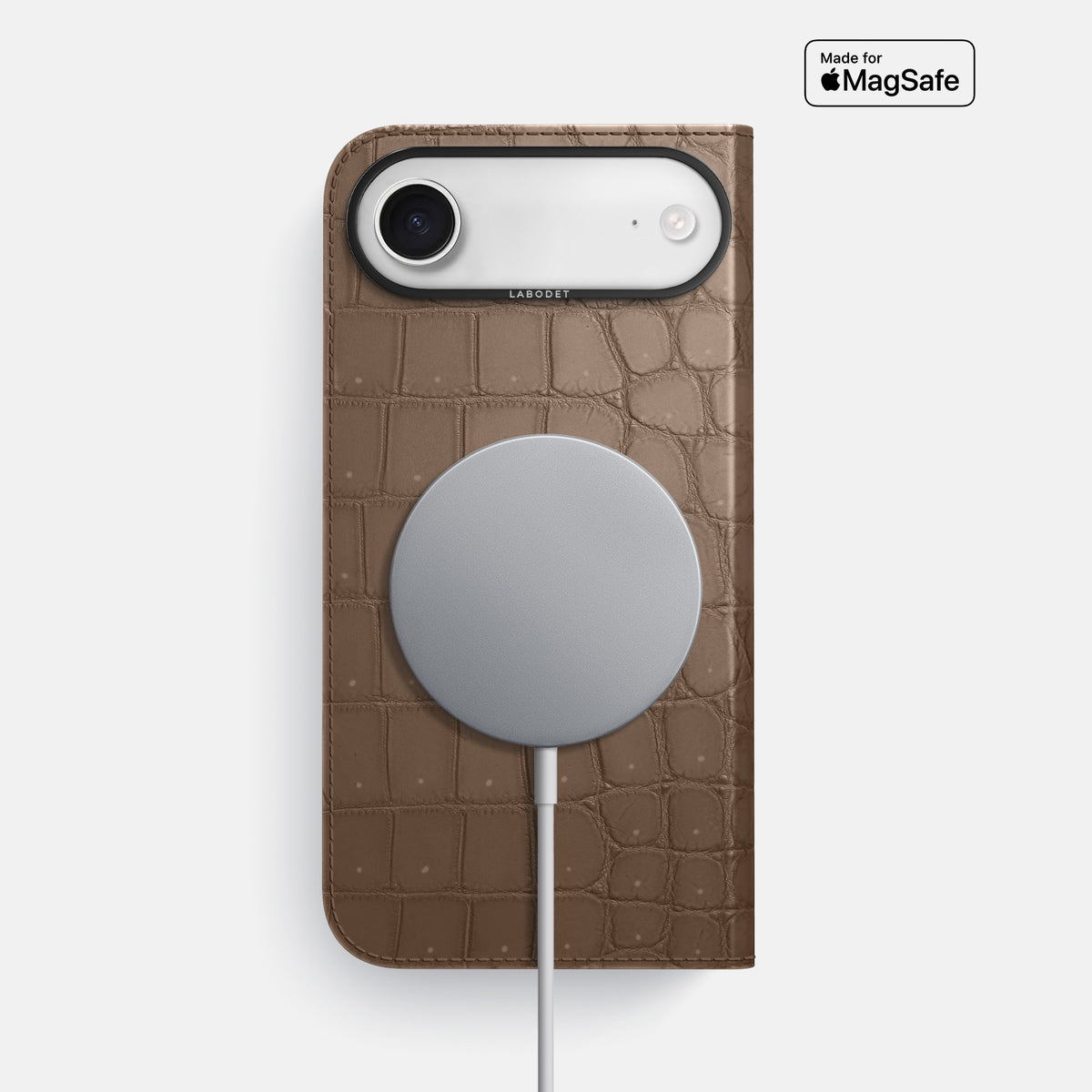 Folio Case For iPhone 17 Air In Porosus Crocodile -3 | Fur-Brown-Black