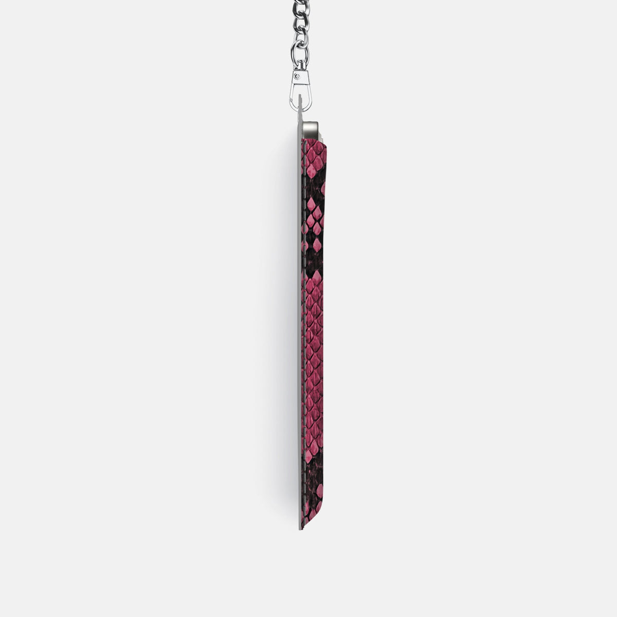 Crossbody Bag For iPhone 18 Pro In Deluxe Python -4 | Burgundy-Steel