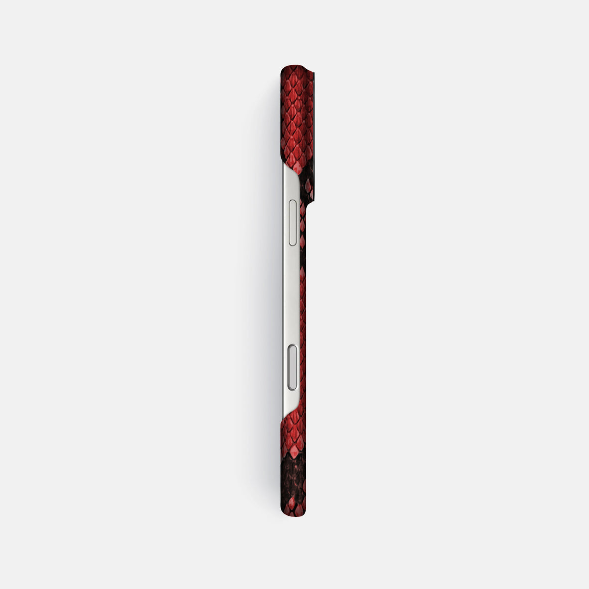 Classic Case For iPhone 17 Pro Max In Deluxe Python -3 | Red-Black