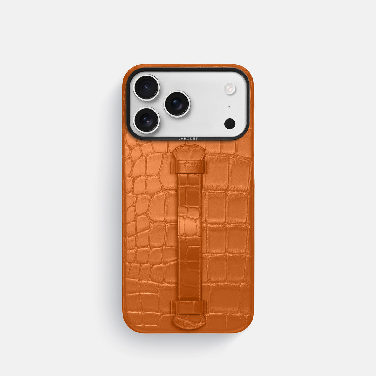 Center Handle For iPhone 17 Pro In Alligator -2 | Orange-Black