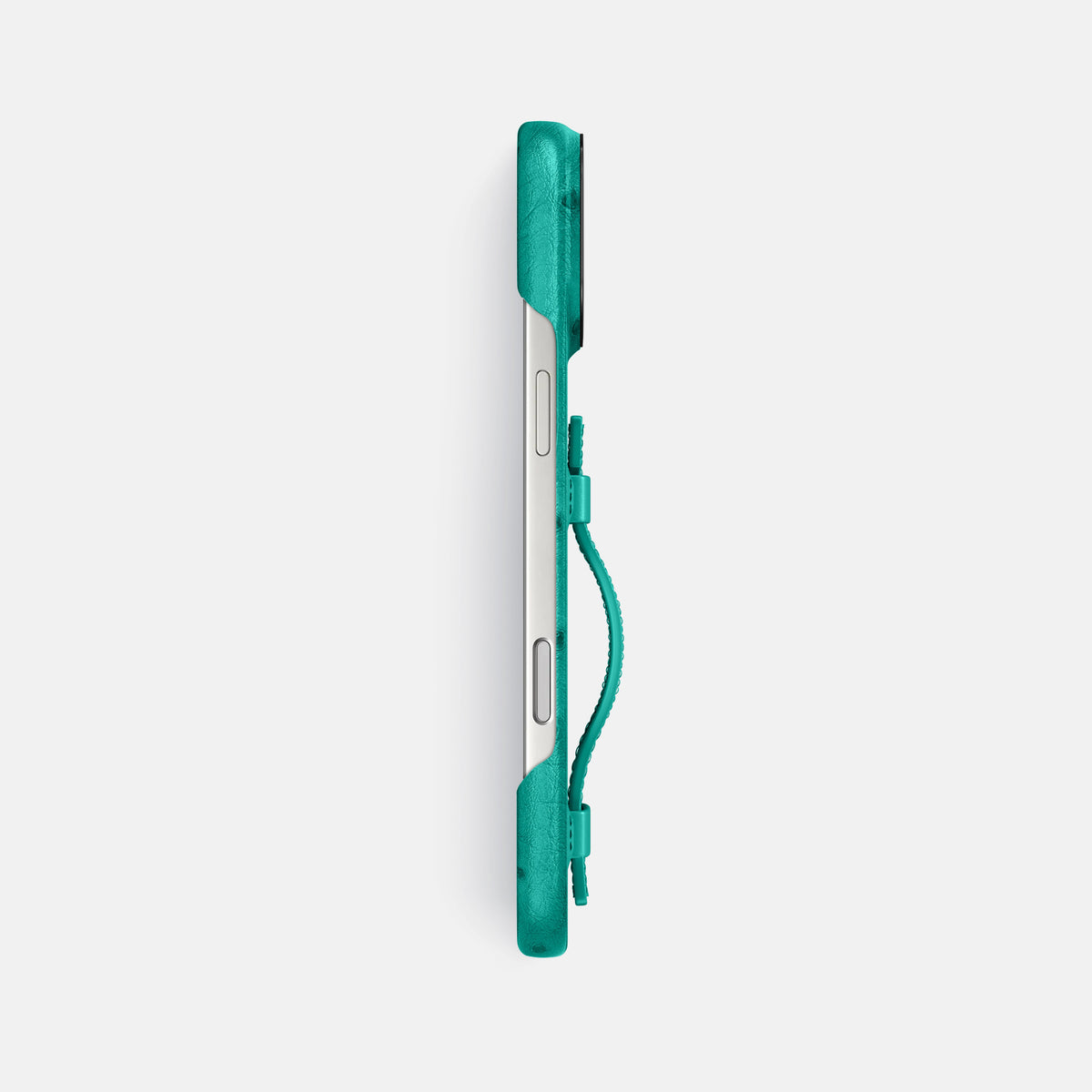 Handle Case For iPhone 17 Pro Max In Ostrich -3 | Turquoise-Black