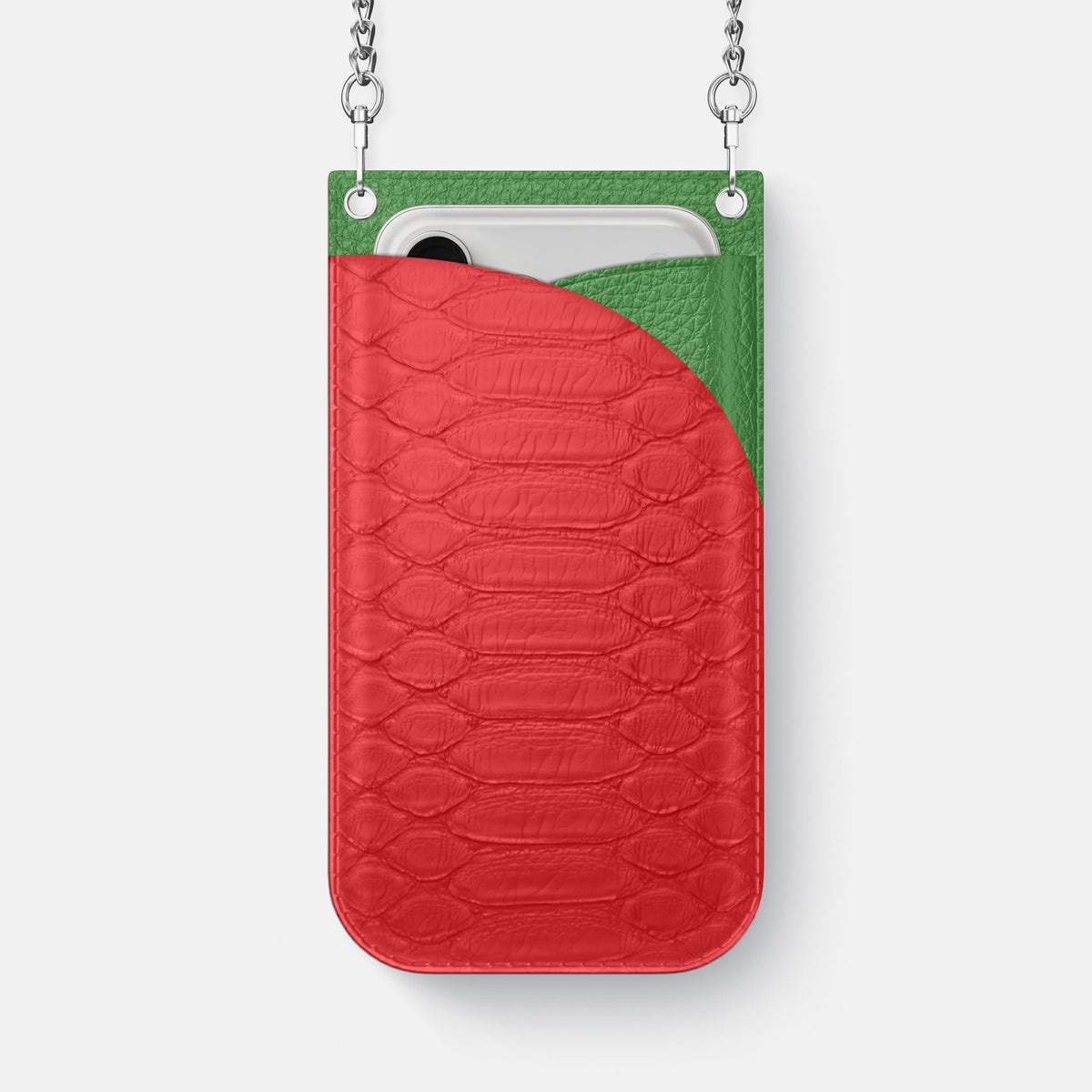 Crossbody Bag For iPhone 18 Pro Max In Python -1 | Red-Steel
