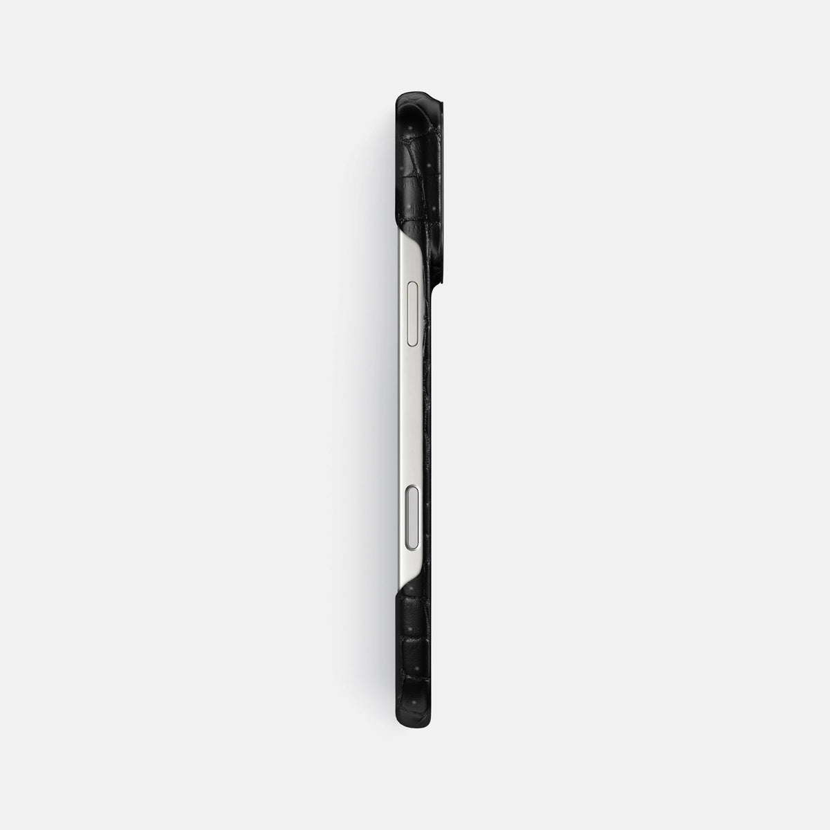 Classic Case For iPhone 18 Pro Max In Porosus Crocodile -3 | Black-Black