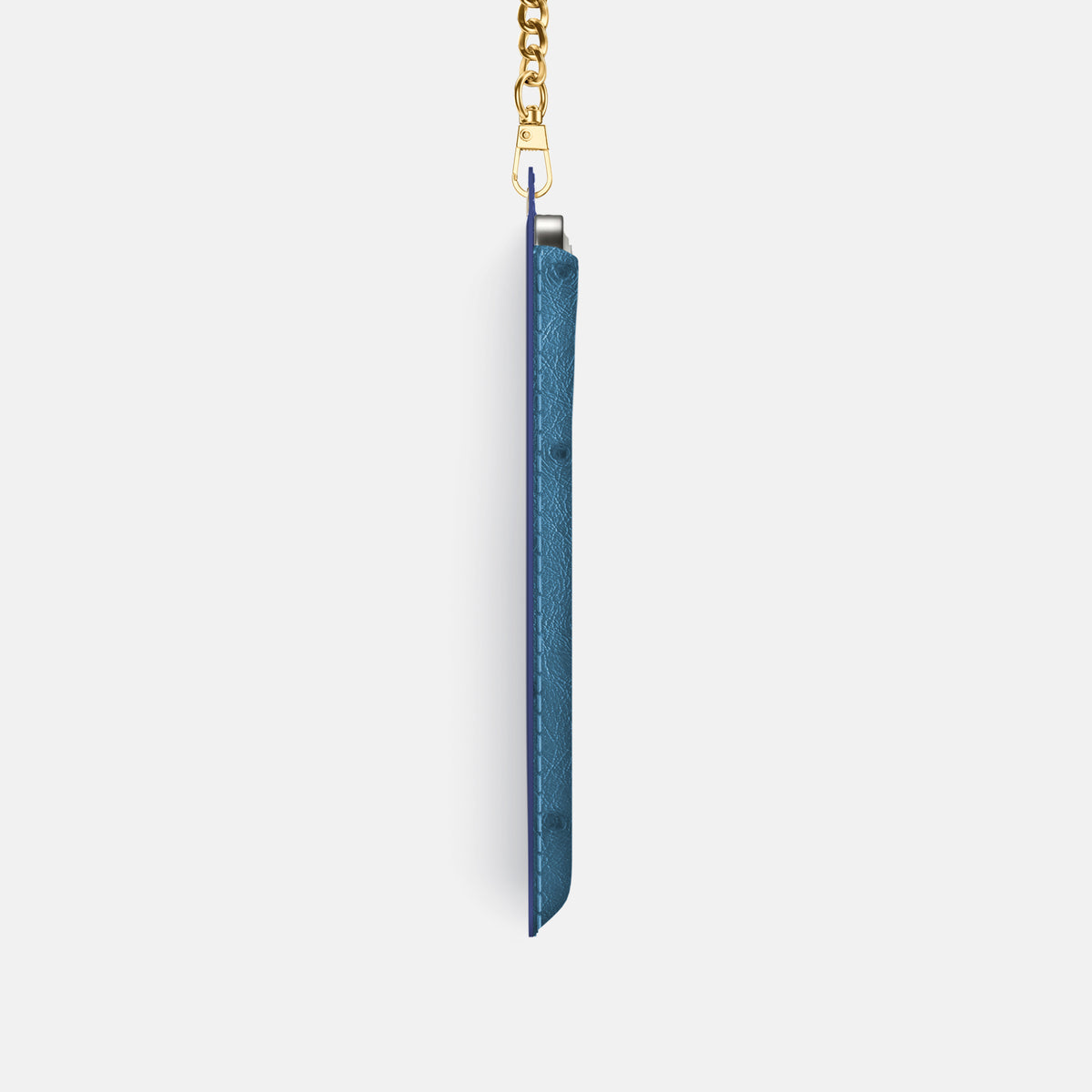 Crossbody Bag For iPhone 17 Pro In Ostrich -4 | Blue-Jeans-Gold