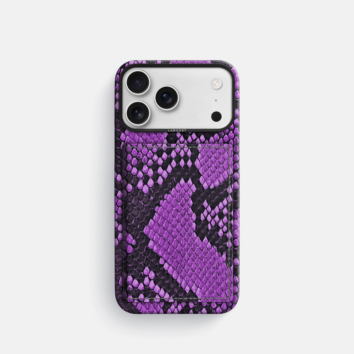 Bi-Fold Case For iPhone 18 Pro In Deluxe Python -1 | Purple-Black