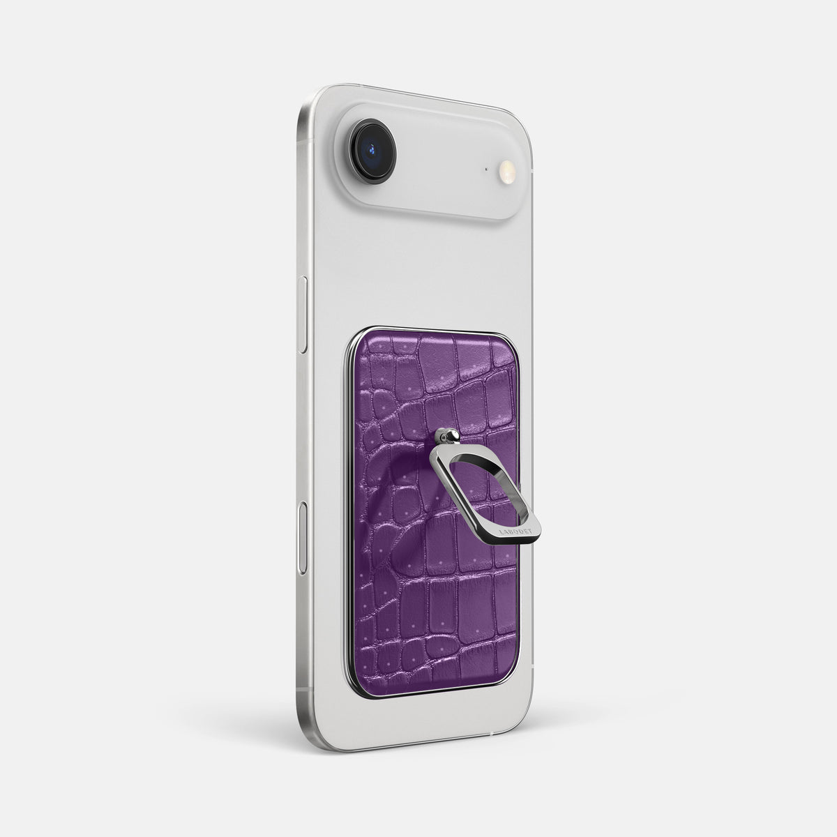MagSafe Ring For iPhone 17 Air In Porosus Crocodile -1 | Purple-Steel