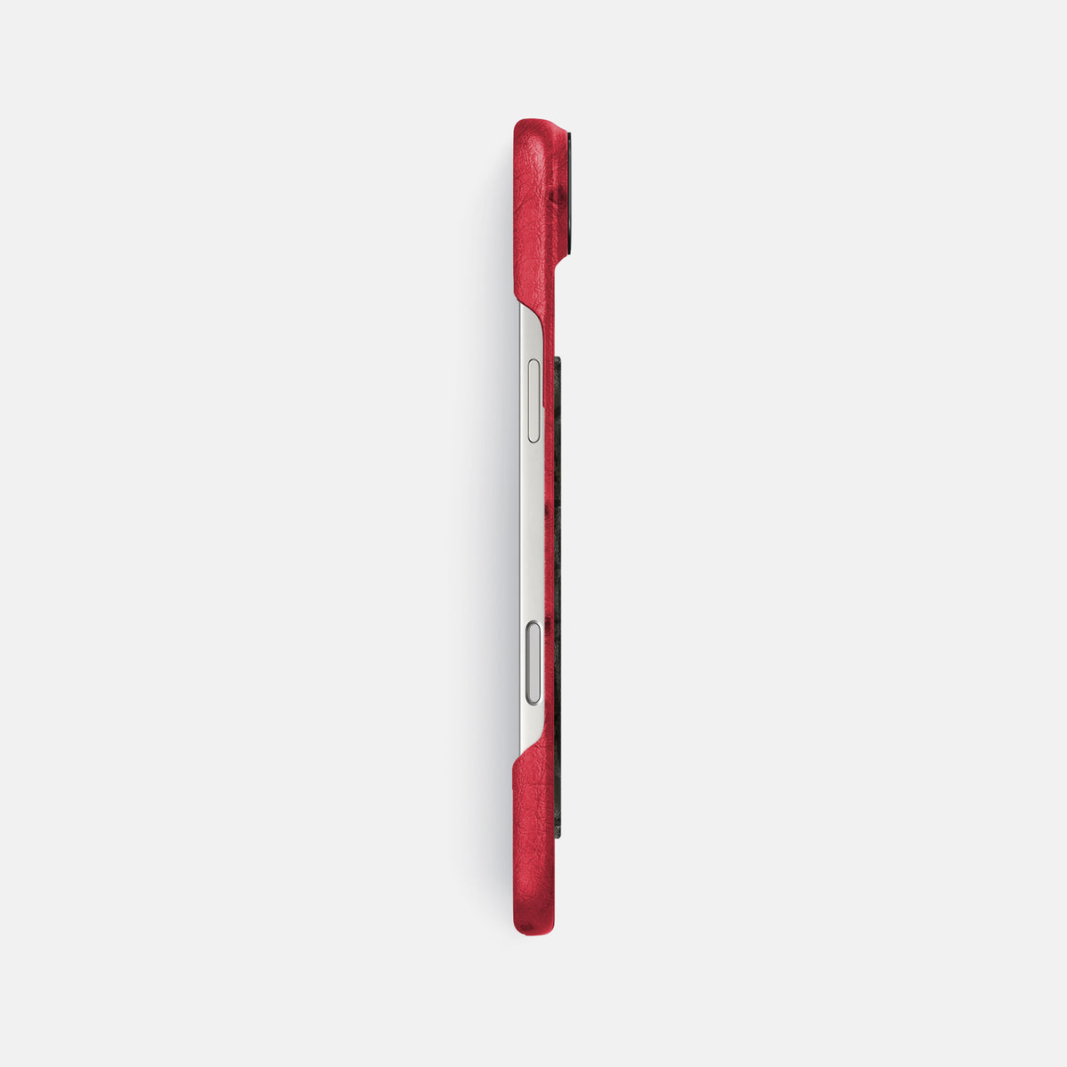 Classic Case With Carbon Dragon For iPhone 17 Air In Ostrich -3 | Red-Black