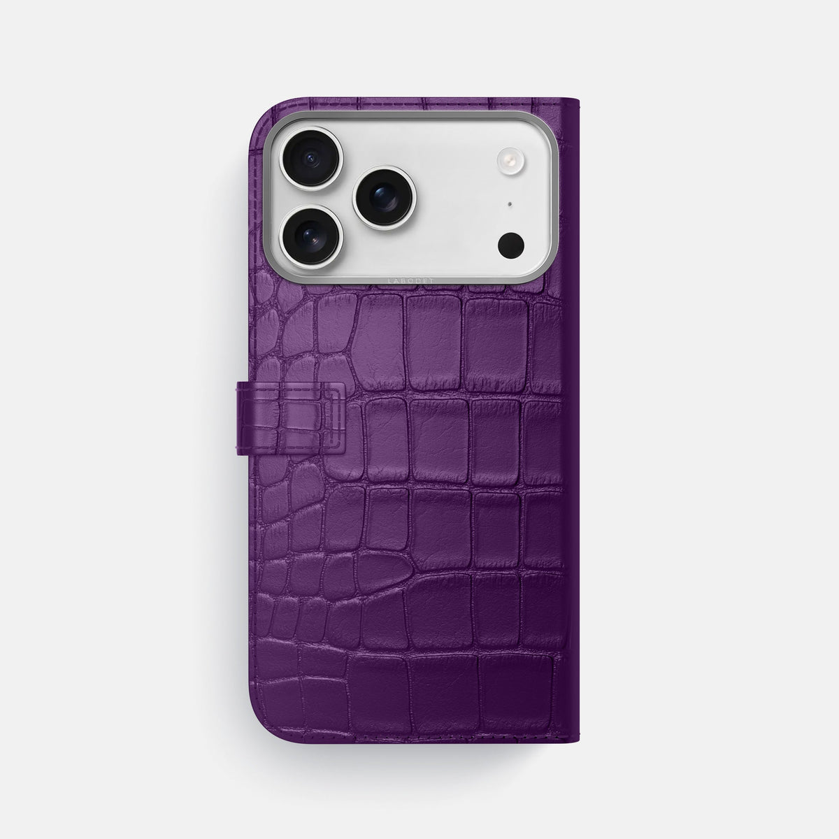 Folio Case with Clasp For iPhone 18 Pro Max In Alligator -3 | Purple-Steel