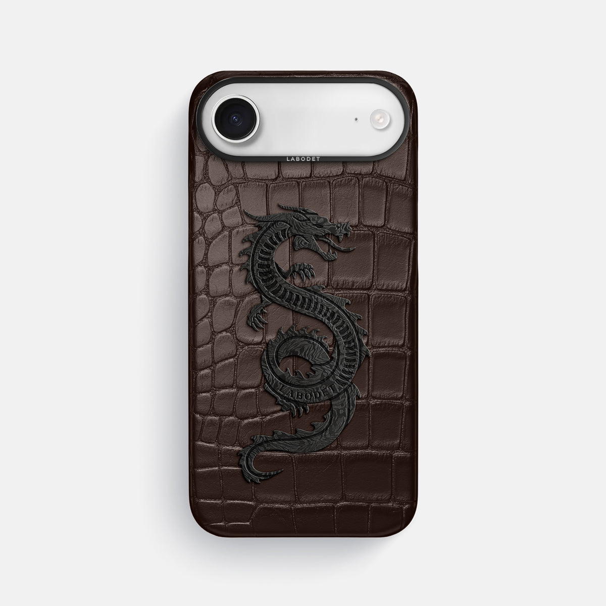 Classic Case With Carbon Dragon For iPhone 17 Air In Alligator -1 | Dark-Brown-Black