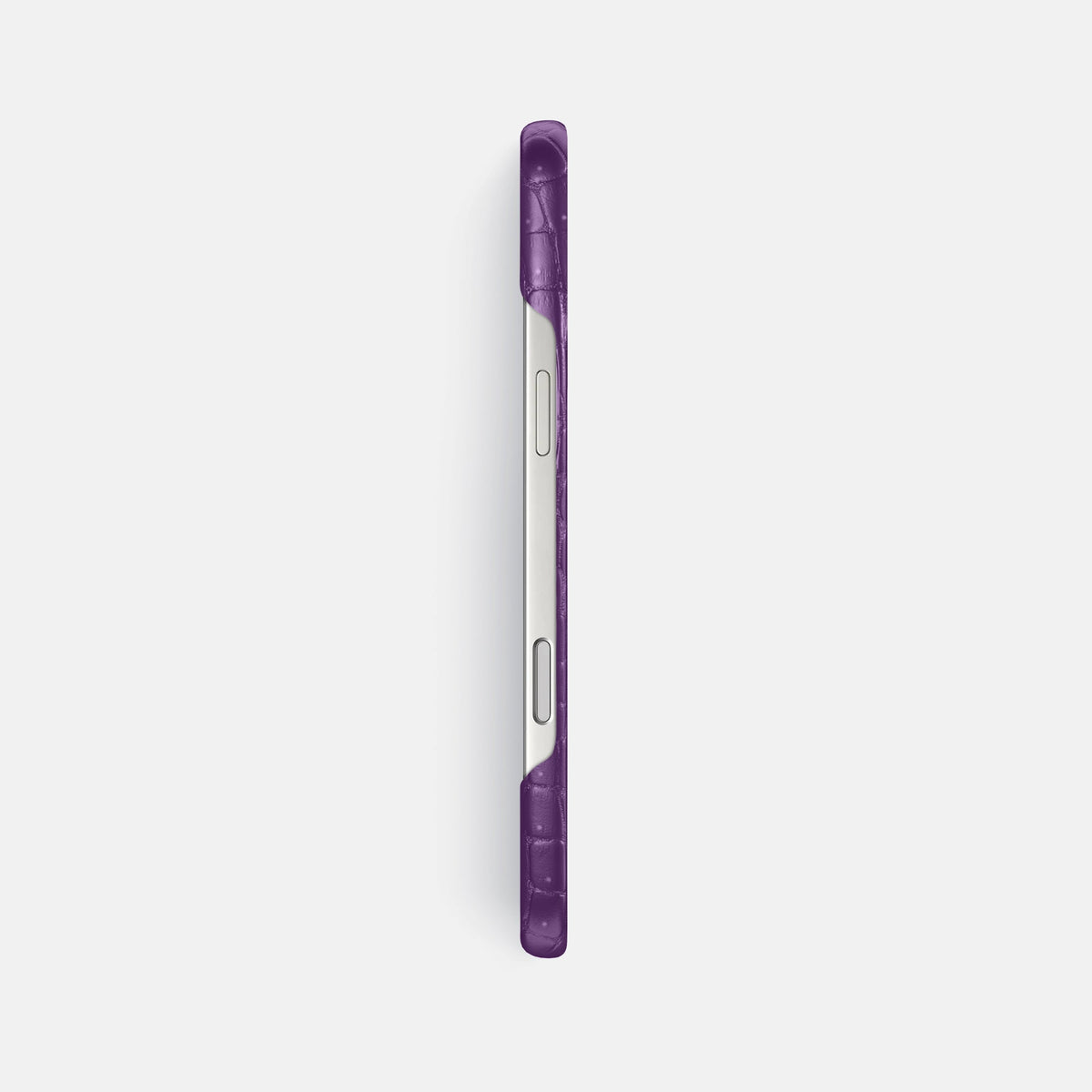 Slim Case For iPhone 18 Pro Max In Porosus Crocodile -3 | Purple