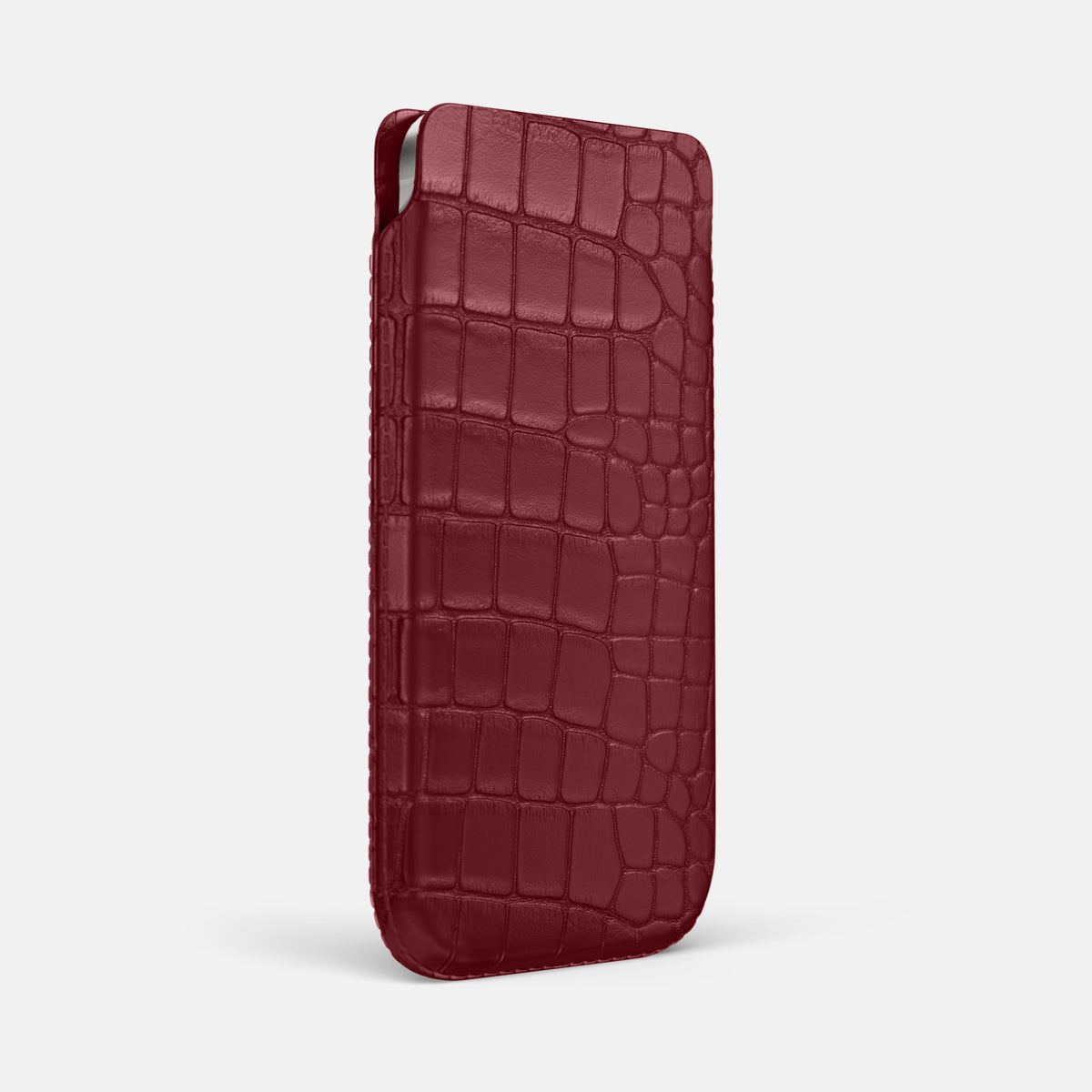 Pouch Case For iPhone 17 Air In Alligator -2 | Burgundy