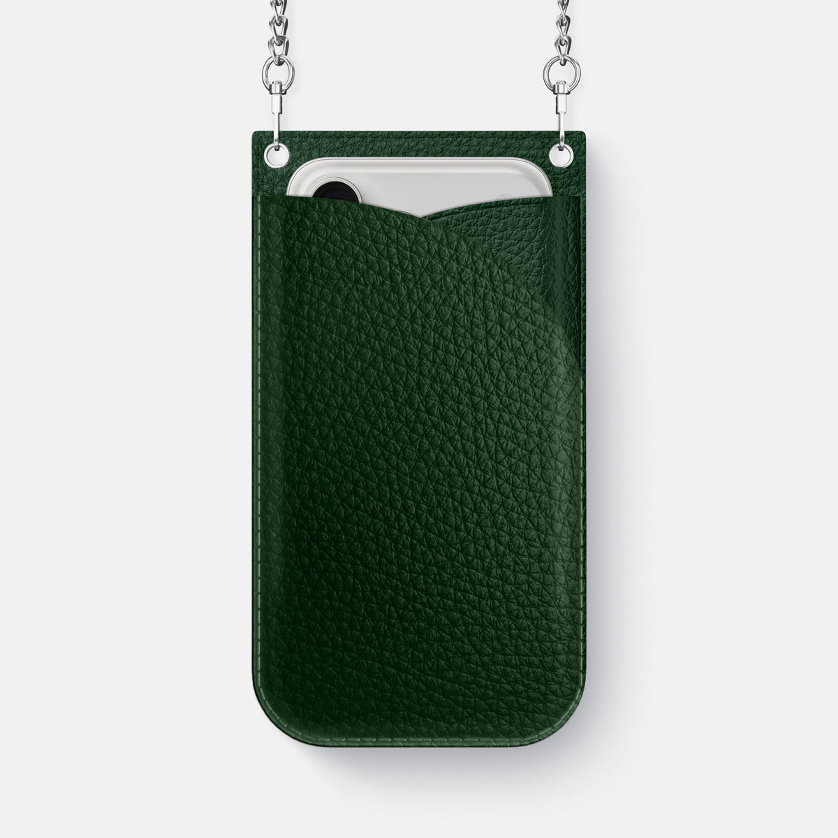 Crossbody Bag For iPhone 18 Pro Max In Calf -1 | Dark-Green-Steel