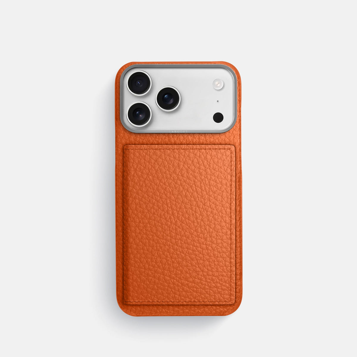 Bi-Fold Case For iPhone 18 Pro In Calf -1 | Orange-Steel