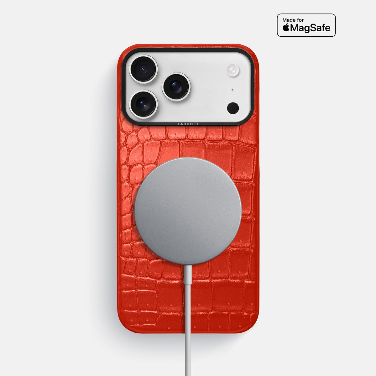 Classic Case For iPhone 18 Pro Max In Porosus Crocodile -5 | Rust-Black