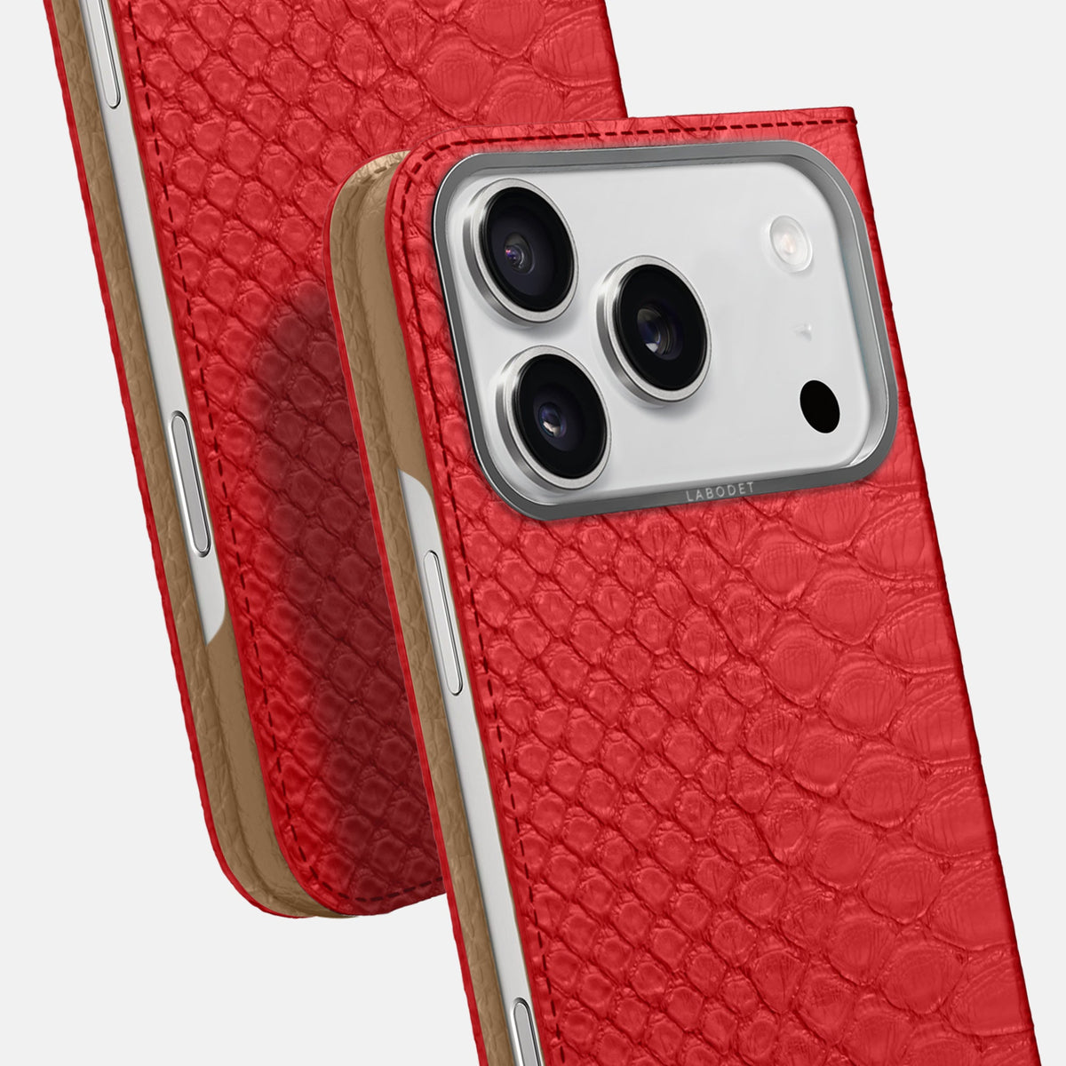 Folio Case For iPhone 18 Pro Max In Python -5 | Red-Steel