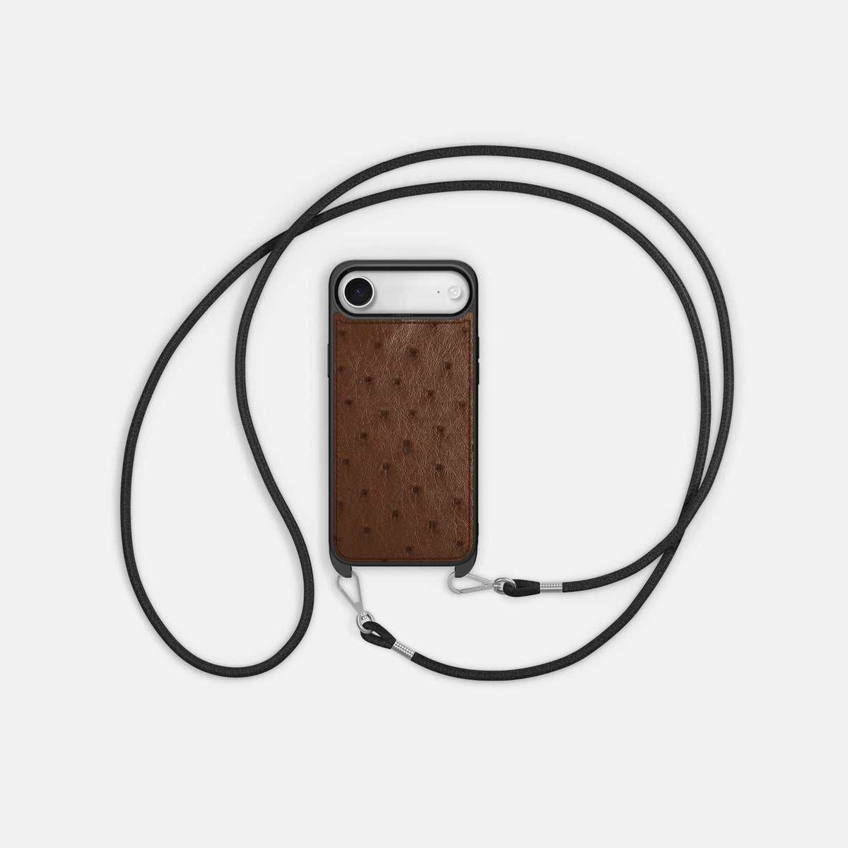 Crossbody Sport Case For iPhone 17 Air In Ostrich -5 | Chocolate