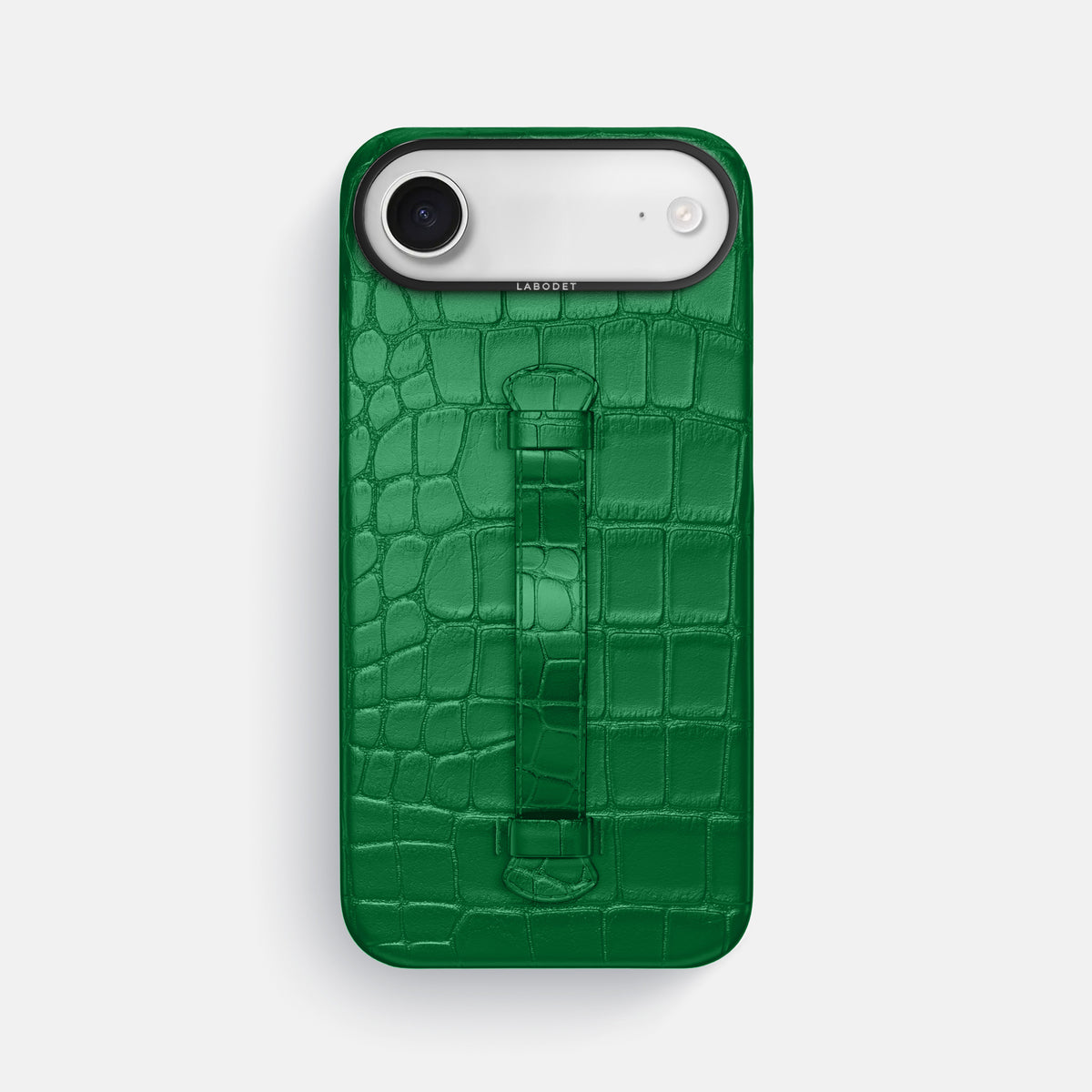 Center Handle For iPhone 17 Air In Alligator -2 | Forest-Green-Black