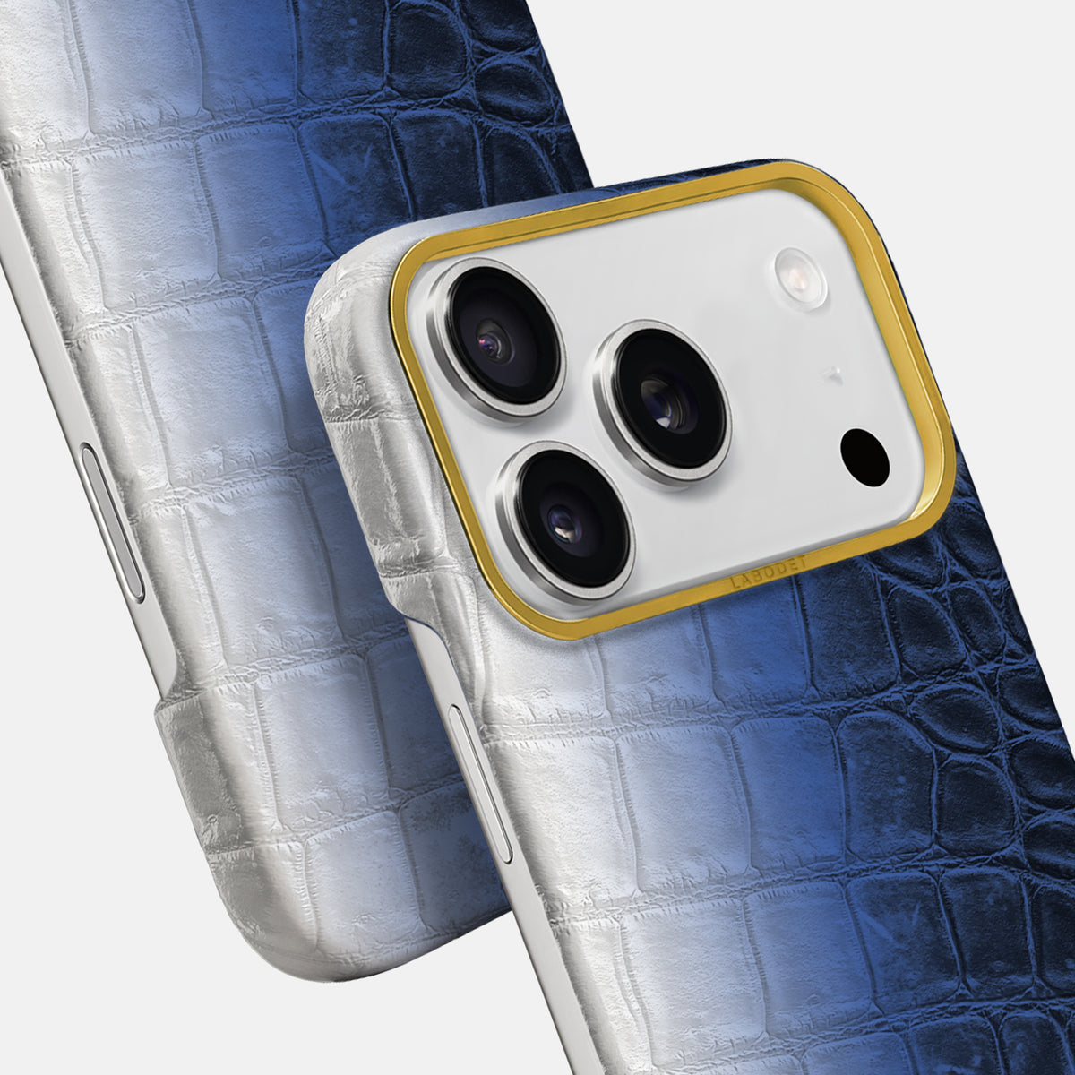 Classic Case For iPhone 17 Pro Max In Himalayan Crocodile -5 | Navy-Blue-Gold