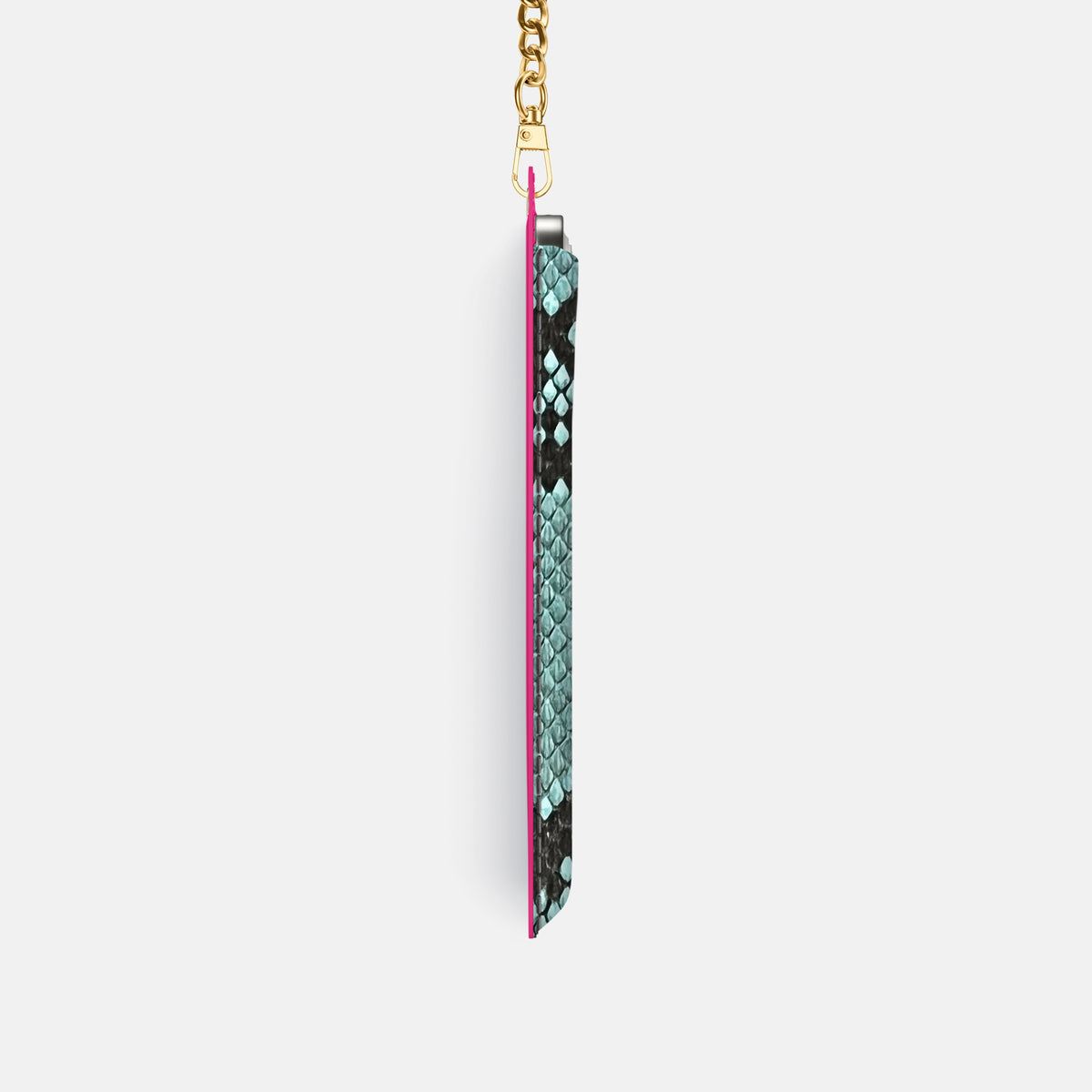 Crossbody Bag For iPhone 17 Pro In Deluxe Python -4 | Blue-Lagoon-Gold