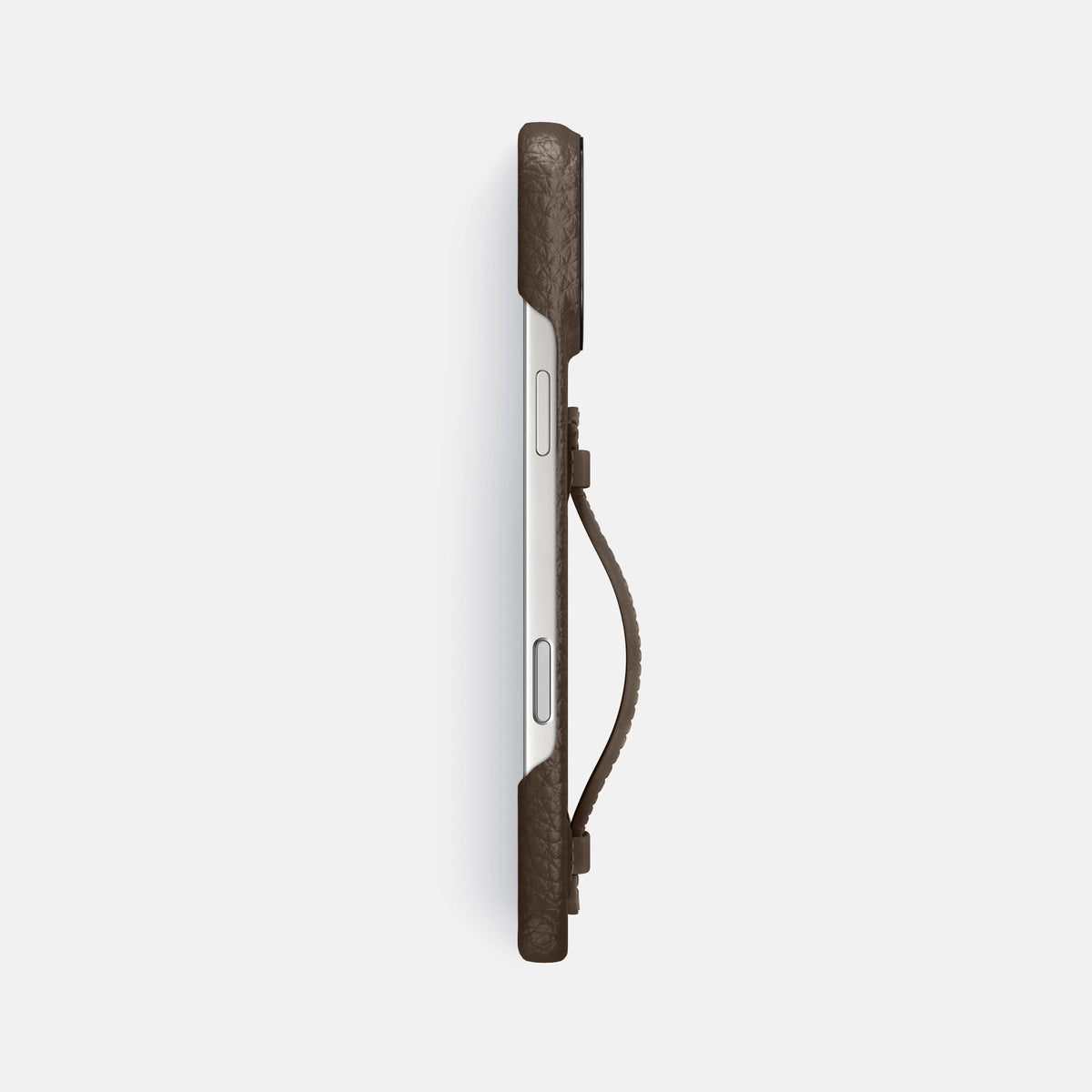 Center Handle For iPhone 17 Pro Max In Calf -2 | Dark-Brown-Black