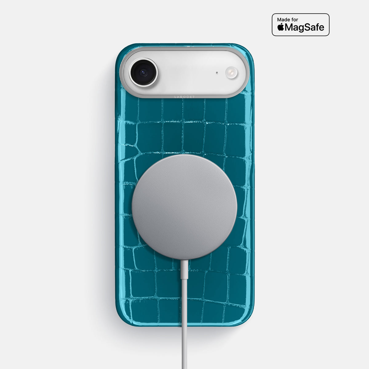 Classic Case For iPhone 17 Air In Shiny Alligator -5 | Curacao-Steel