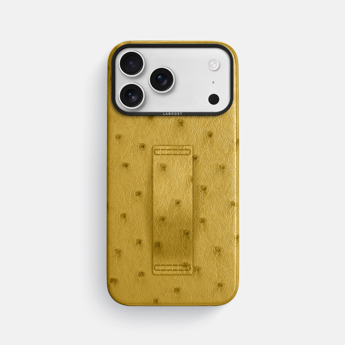 Finger Case For iPhone 17 Pro Max In Ostrich -1 | Gold-Black