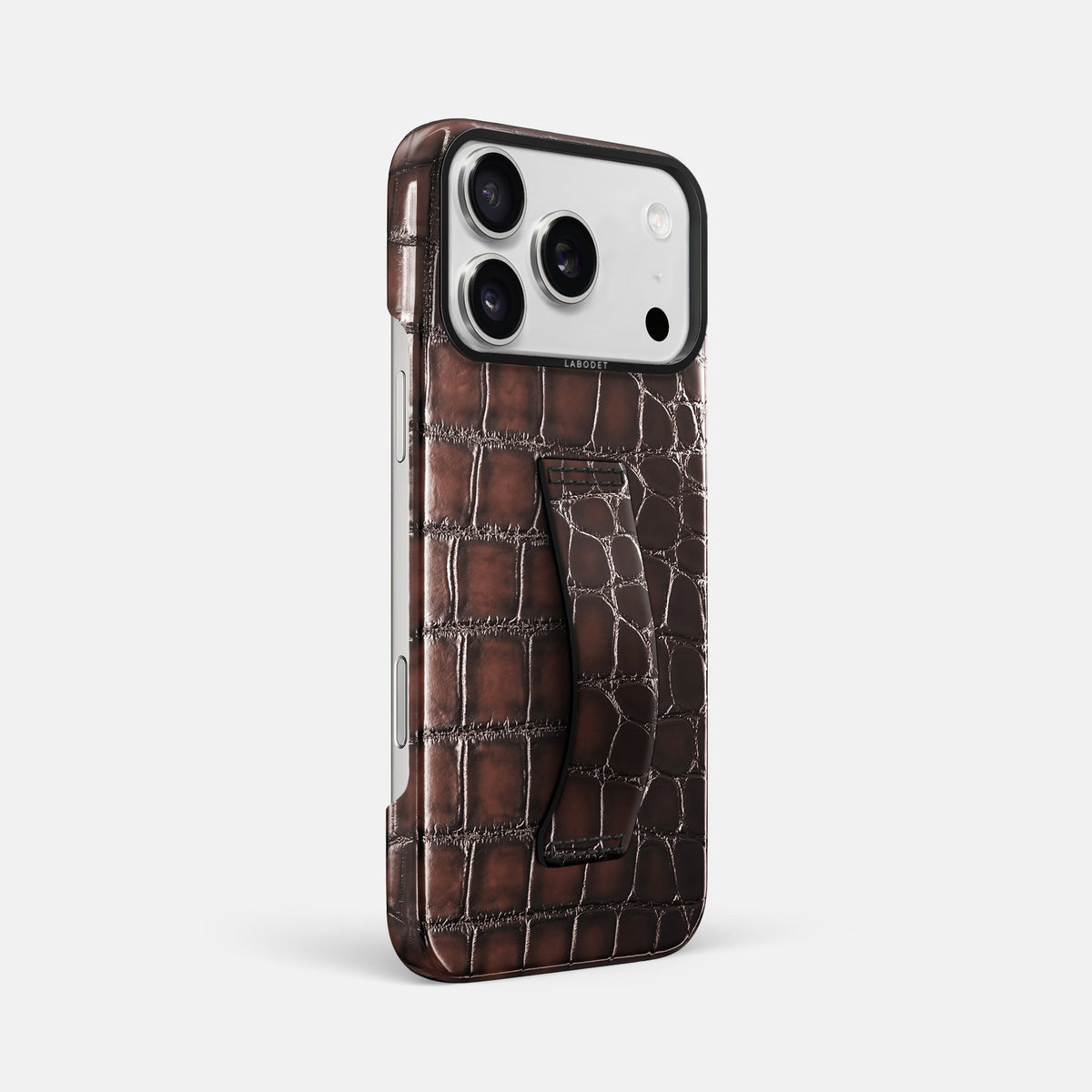 Finger Case For iPhone 18 Pro Max In Patina Alligator -2 | Havana-Brown-Black