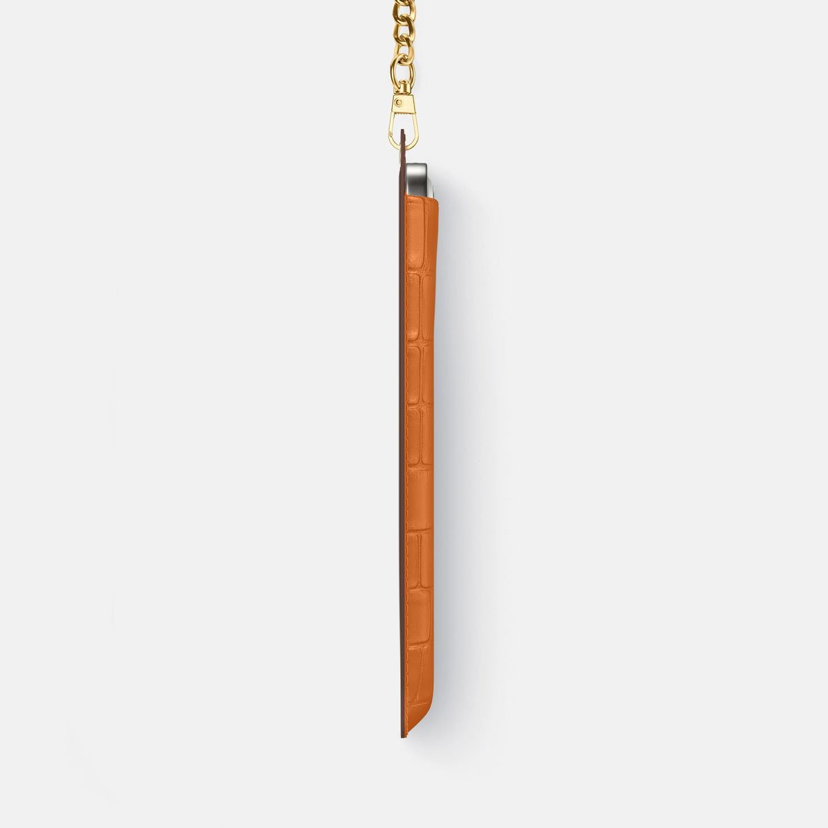 Crossbody Bag For iPhone 18 Pro Max In Alligator -4 | Orange-Gold